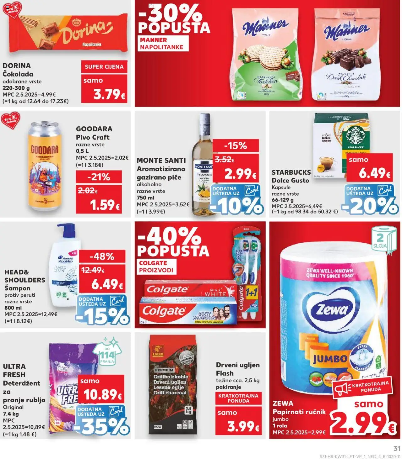 Kaufland katalog | vrijedi od 30.07.2025 | Stranica: 31 | Proizvodi: Dorina, Šampon, Dolce Gusto, Pivo