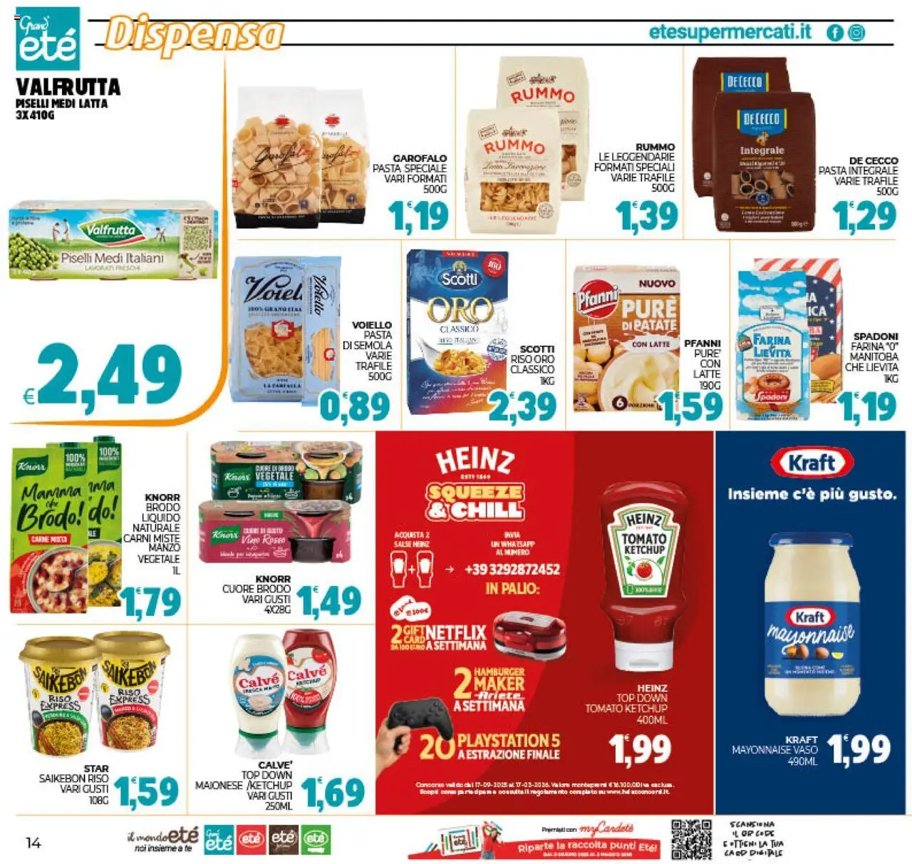 Volantino Eté del 10.10.2025 | Pagina: 14 | Prodotti: Patate, Top, Pasta, Vaso