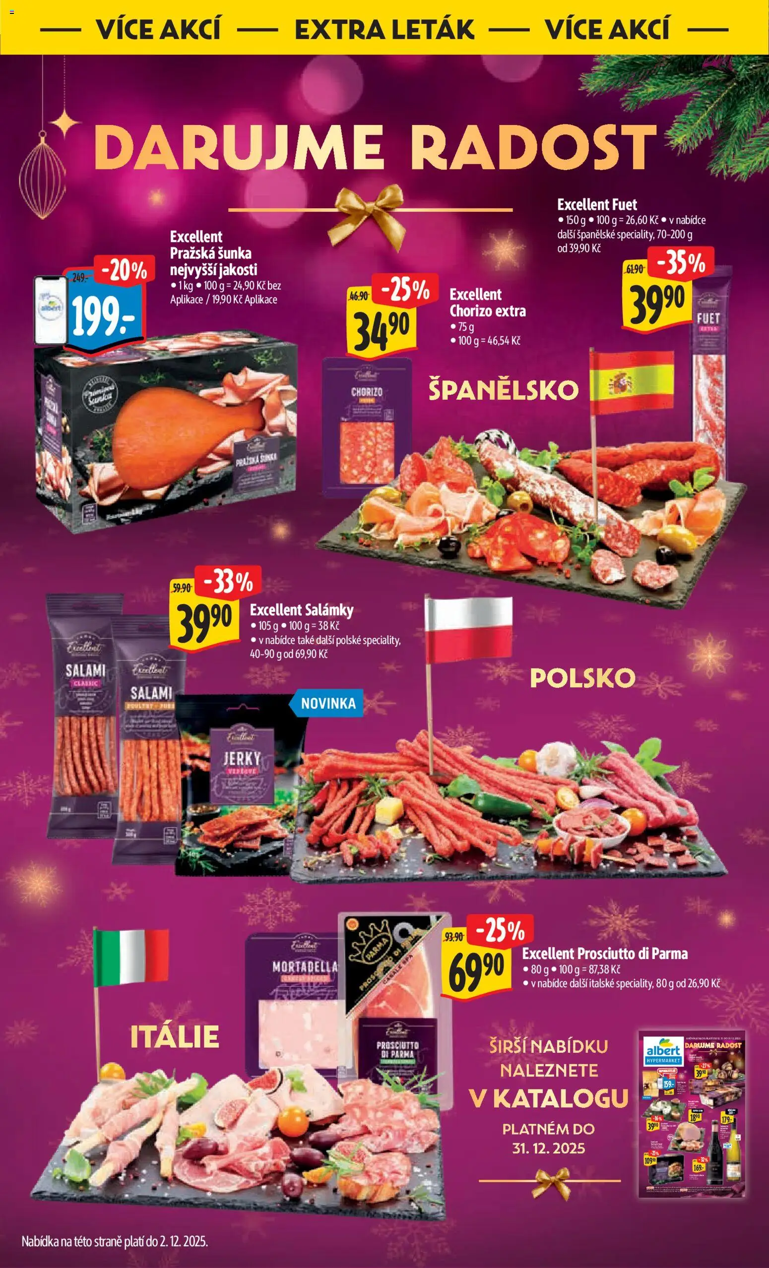 Albert leták - Hypermarket od 19.11.2025 | Strana: 42 | Produkty: Šunka, Prosciutto, Mortadella, Jerky