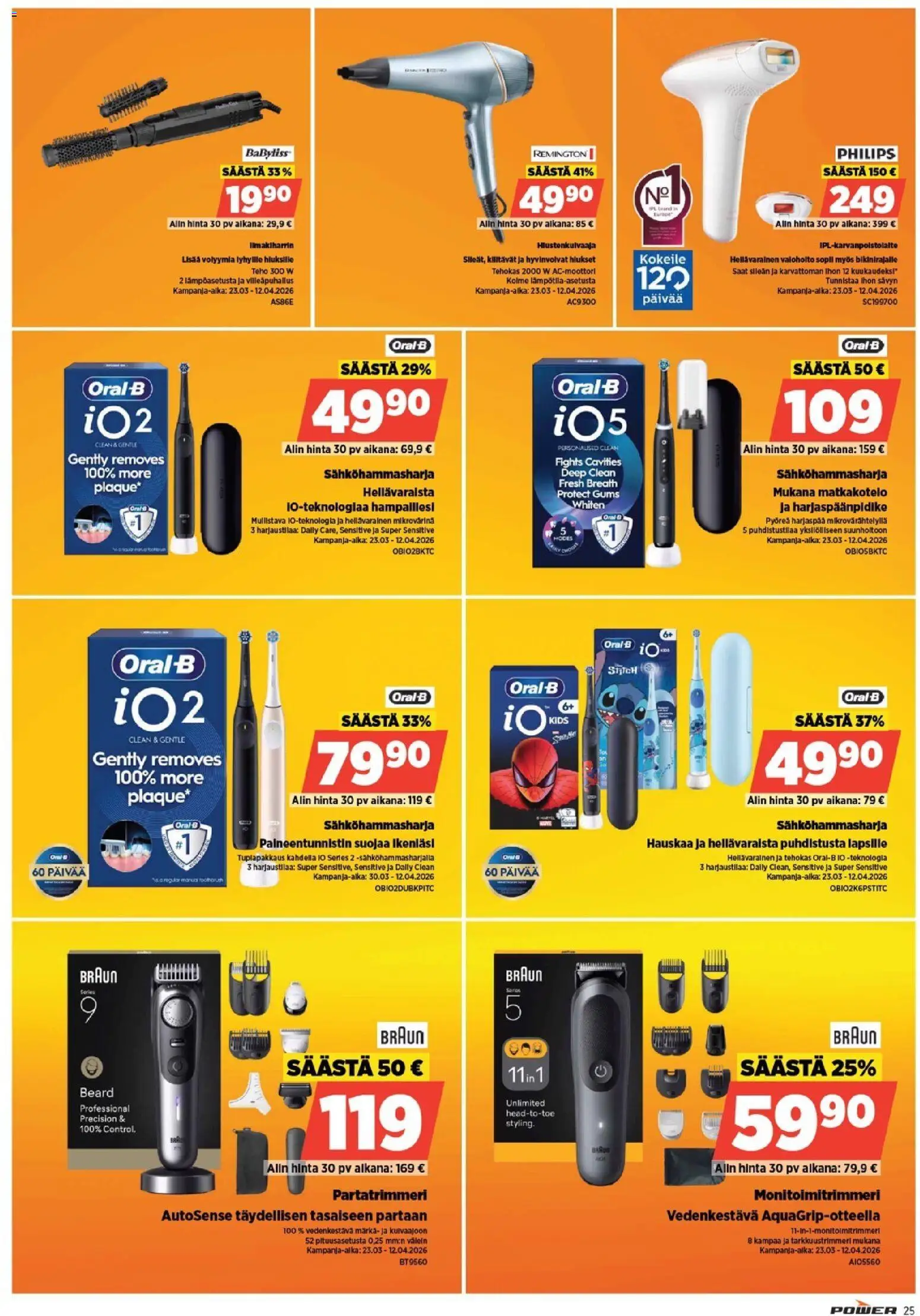 Power tarjoukset – voimassa 30.03.2026 alkaen | Sivu: 25 | Tuotteet: Sähköhammasharja