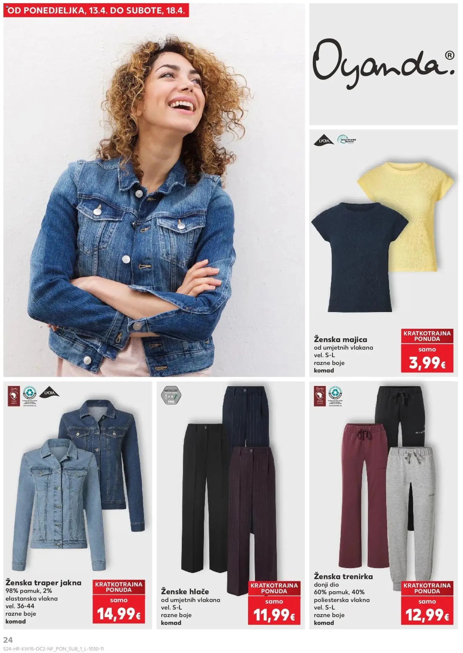 Kaufland katalog | vrijedi od 07.04.2026 | Stranica: 24 | Proizvodi: Majica, Jakna, Hlače, Trenirka