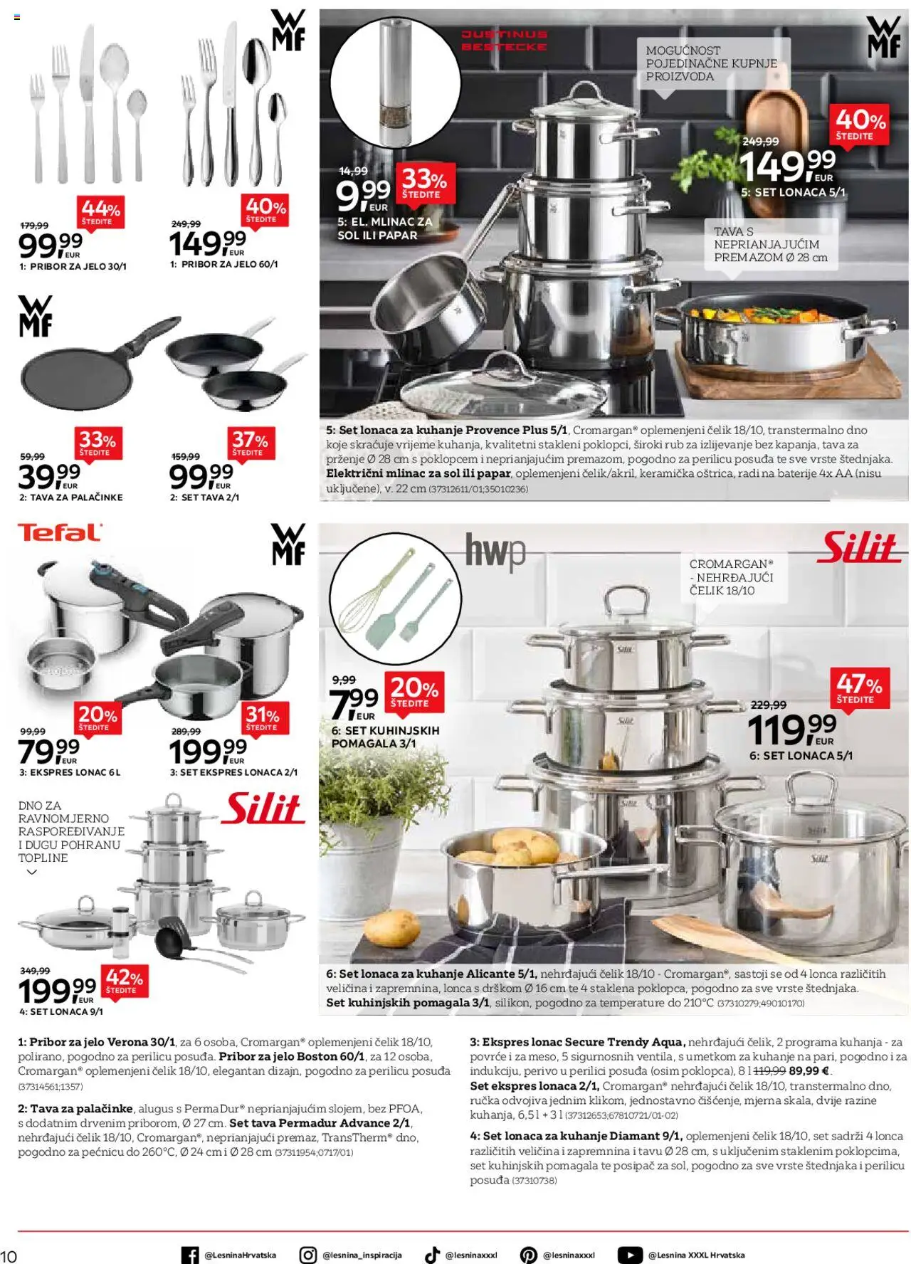 Lesnina katalog | vrijedi od 02.09.2025 | Stranica: 10 | Proizvodi: Baterije, Tava, Lonac, Pribor za jelo