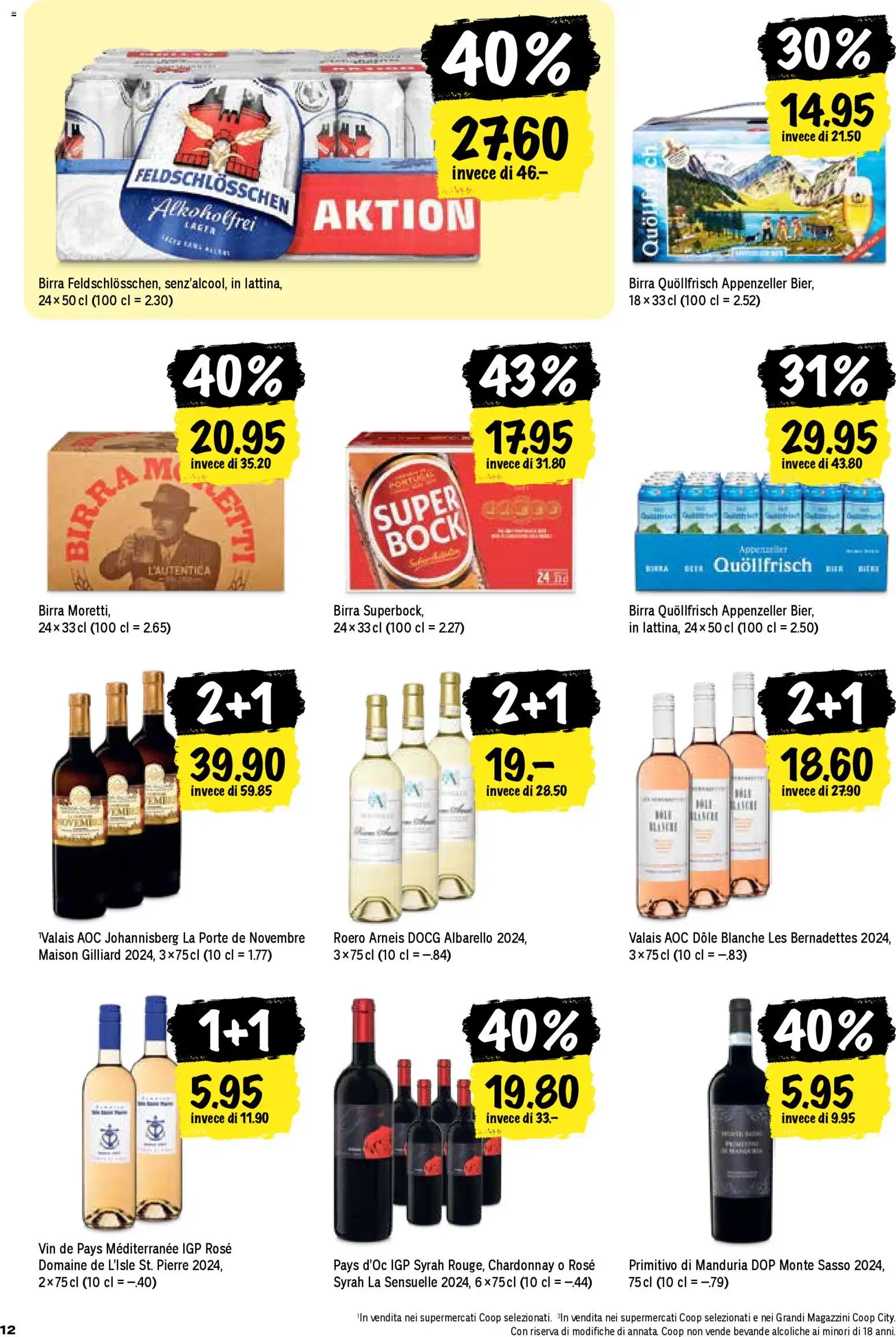 Coop - Una settimana di azioni – gültig ab 29.12.2025 | Seite: 12 | Produkte: Bier