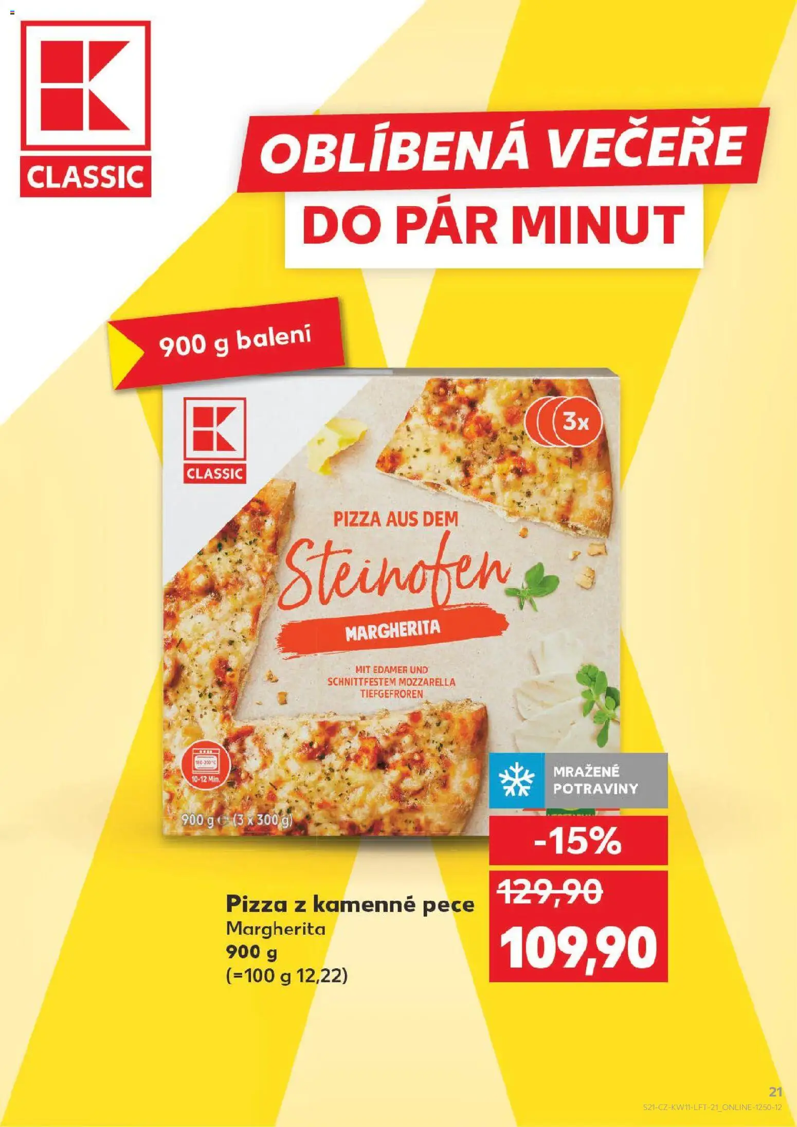 Kaufland leták od 11.03.2026 | Strana: 21 | Produkty: Pizza, Potraviny, Mozzarella