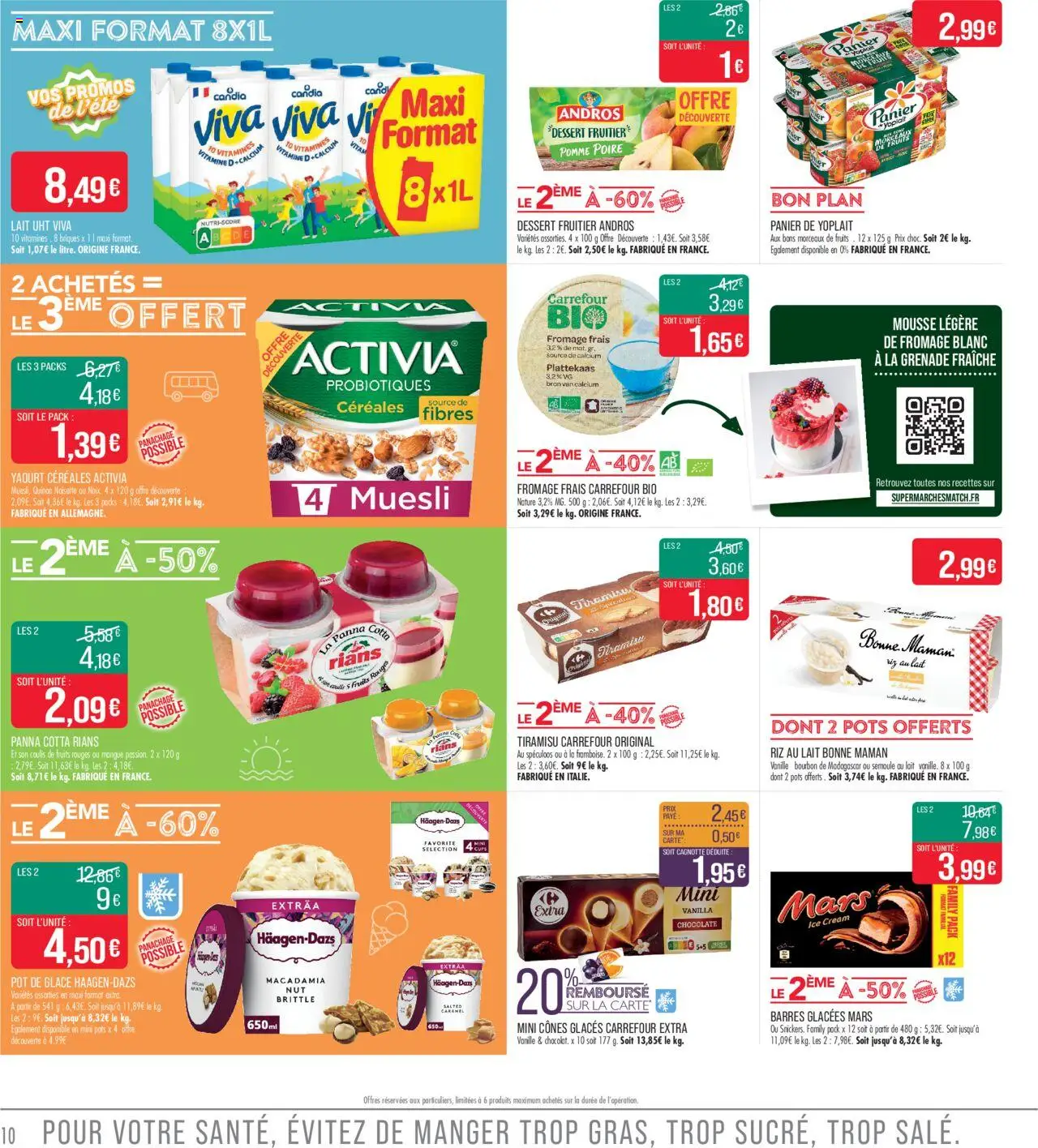  | Page: 10 | Produits: Mousse, Briques, Lait, Yaourt