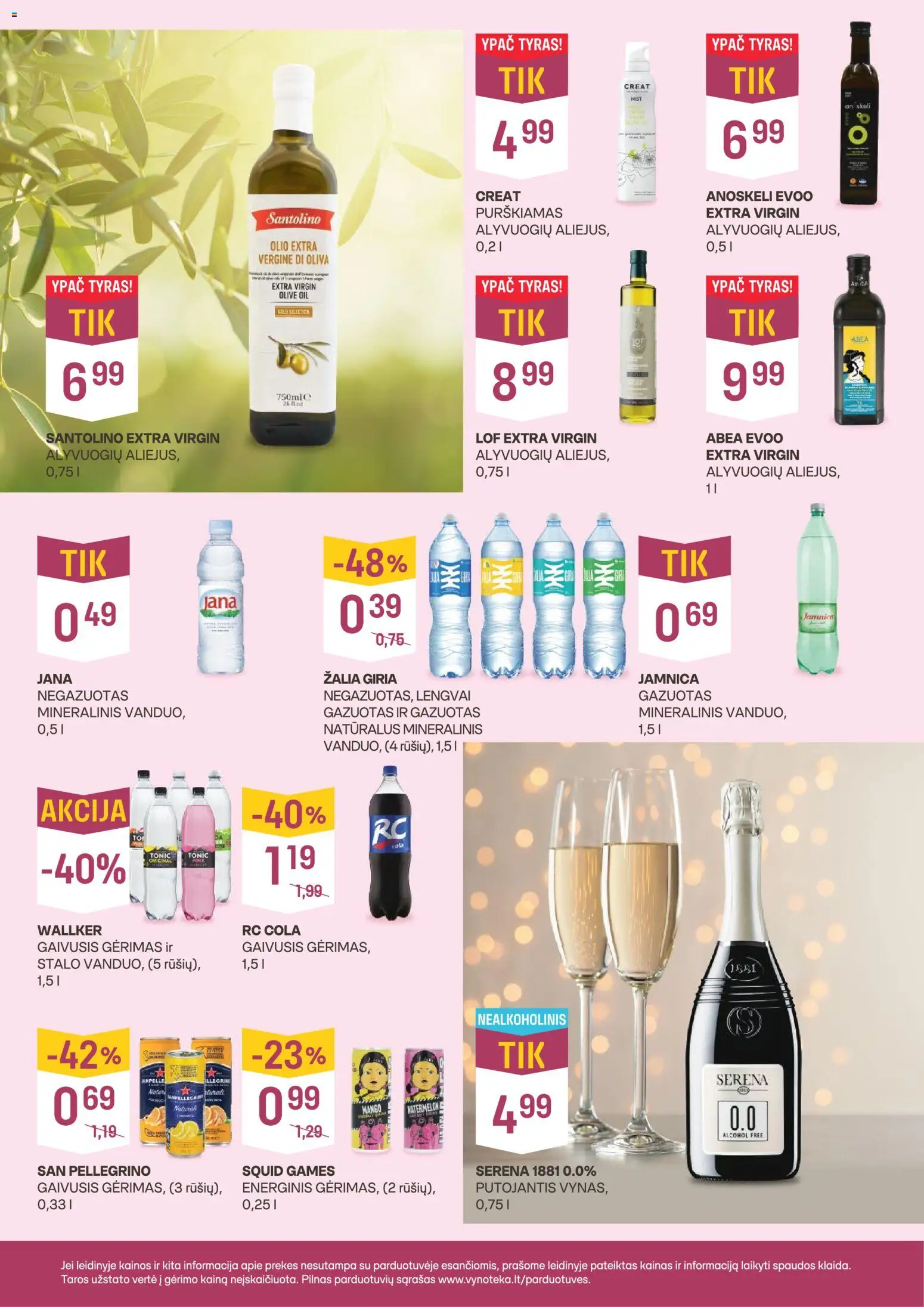 VYNOTEKA akcijos nuo 05.01.2026 | Puslapis: 4 | Prekių: Gaivusis gėrimas, Aliejus, Alyvuogių aliejus