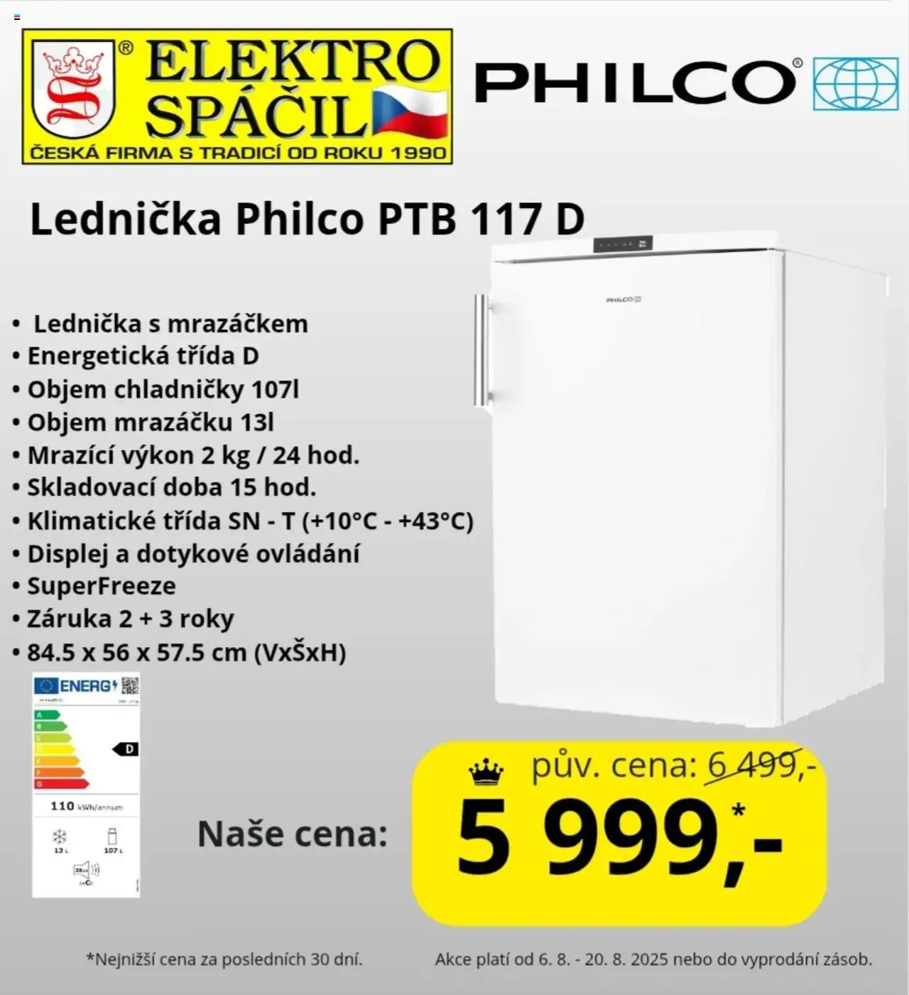 Elektro Spáčil leták - Slevy od 06.08.2025 | Strana: 1 | Produkty: Elektro