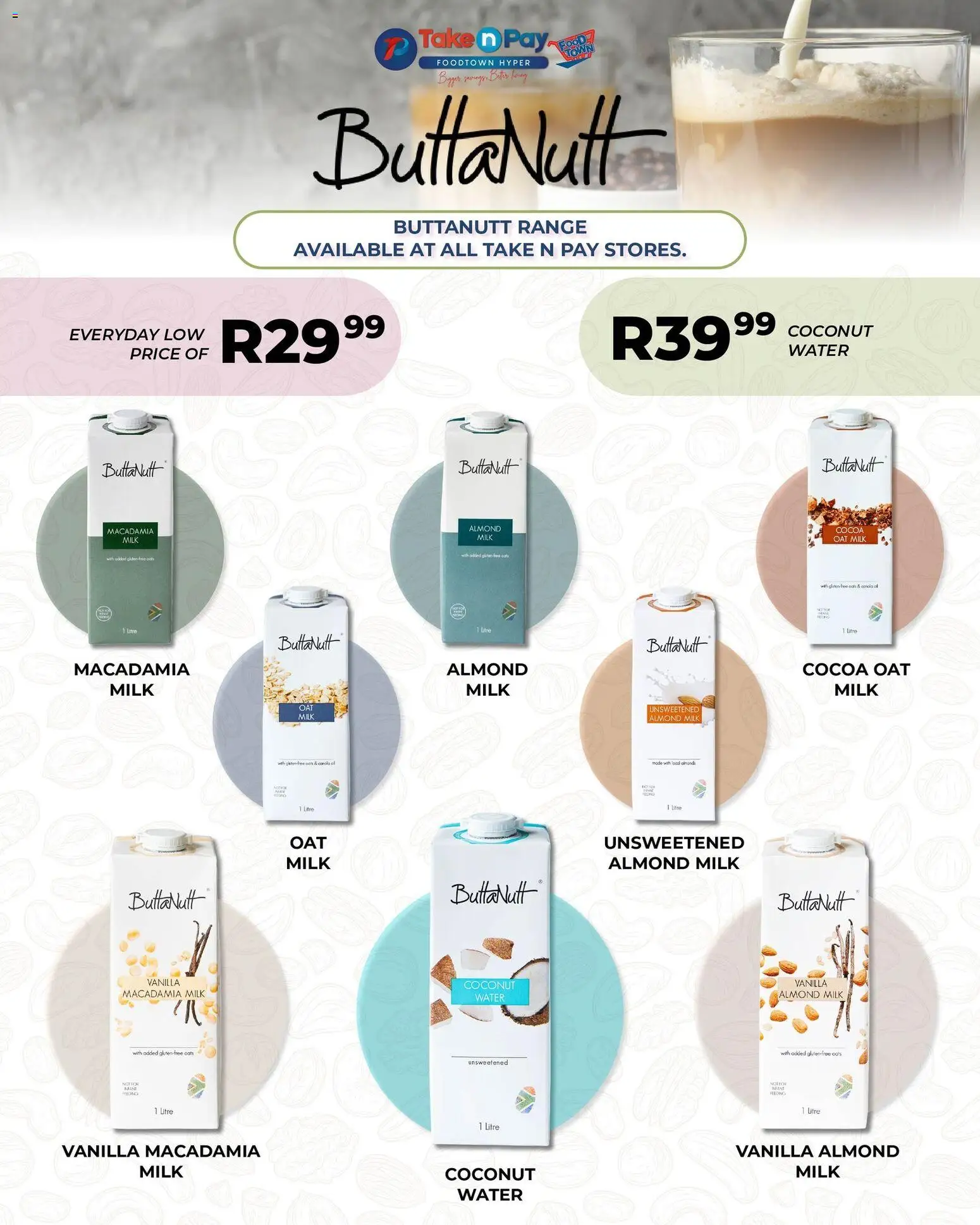 New Take n Pay catalogue – valid from 07.11.2025 | Page: 1 | Products: Milk, Water