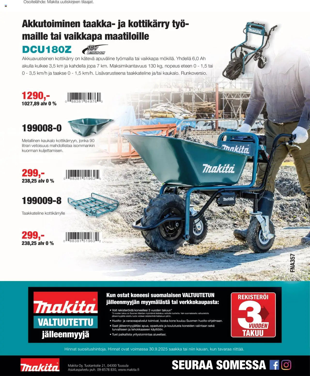 Makita tarjoukset - LXT Puutarha 2025 – voimassa 08.05.2025 alkaen | Sivu: 20