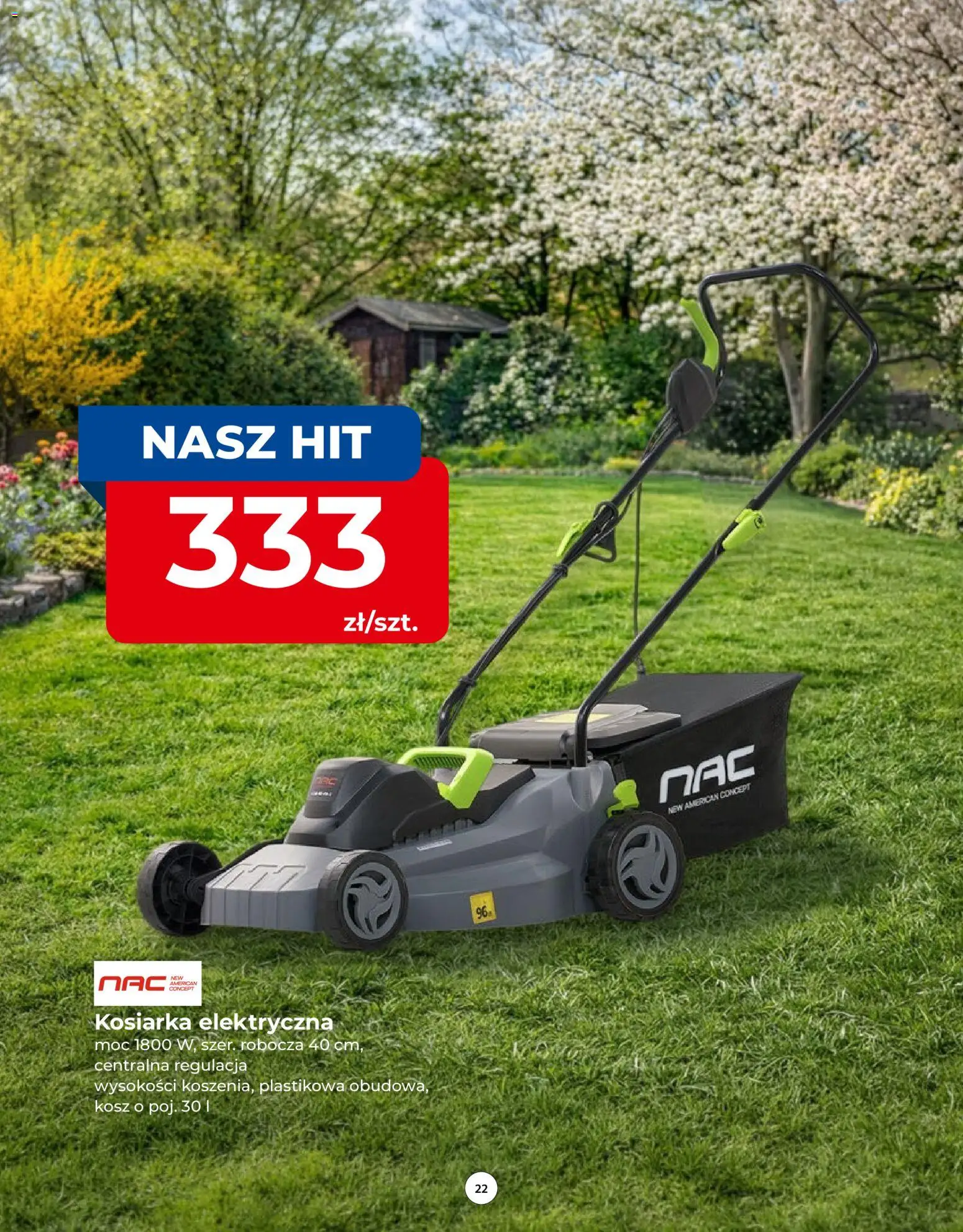 Mrówka gazetka od 23.04.2026 | Strona: 22 | Produkty: Kosiarka, Kosz