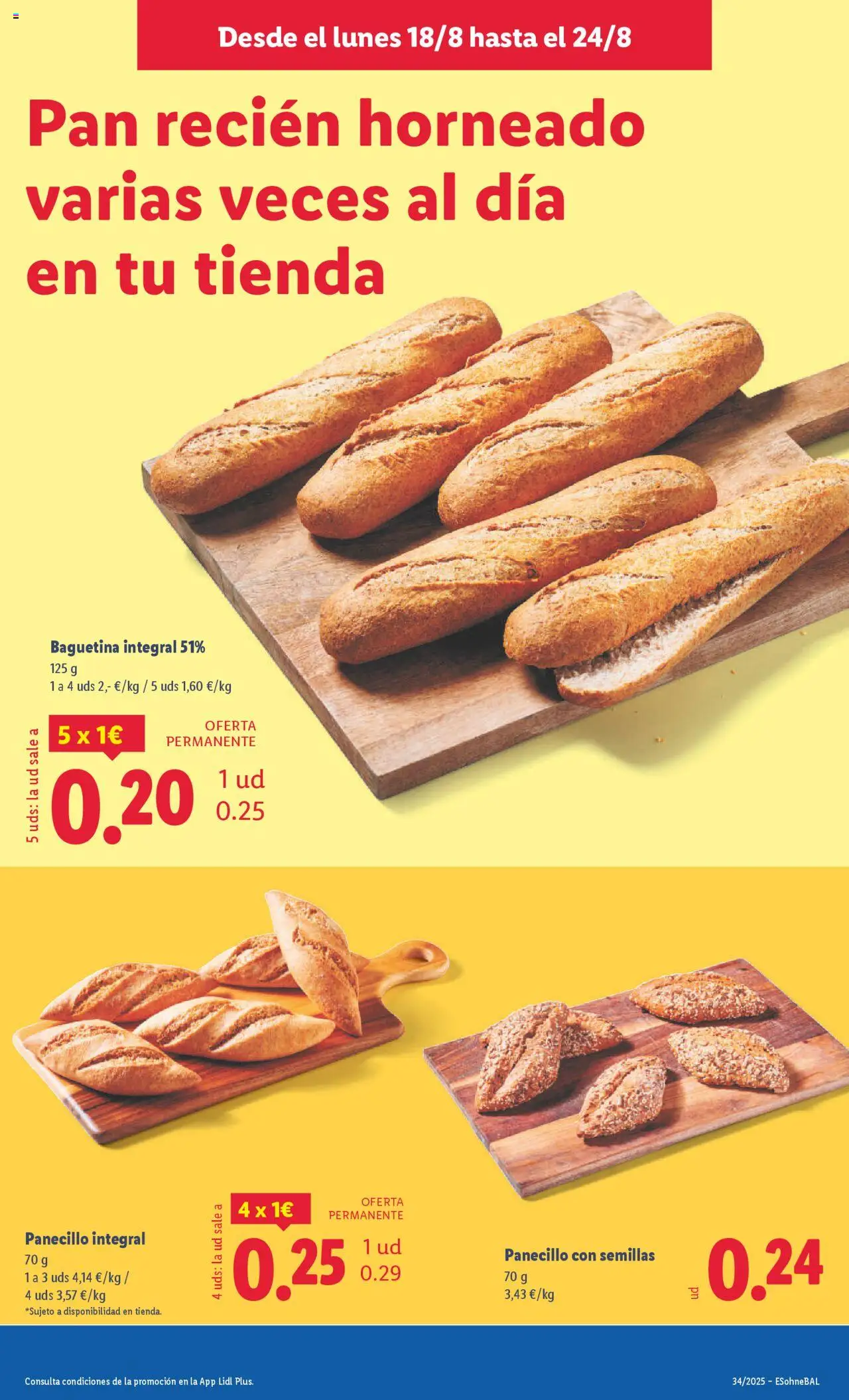 Lidl catálogo BCN │ válido desde el 18.08.2025 | Página: 13 | Productos: Pan
