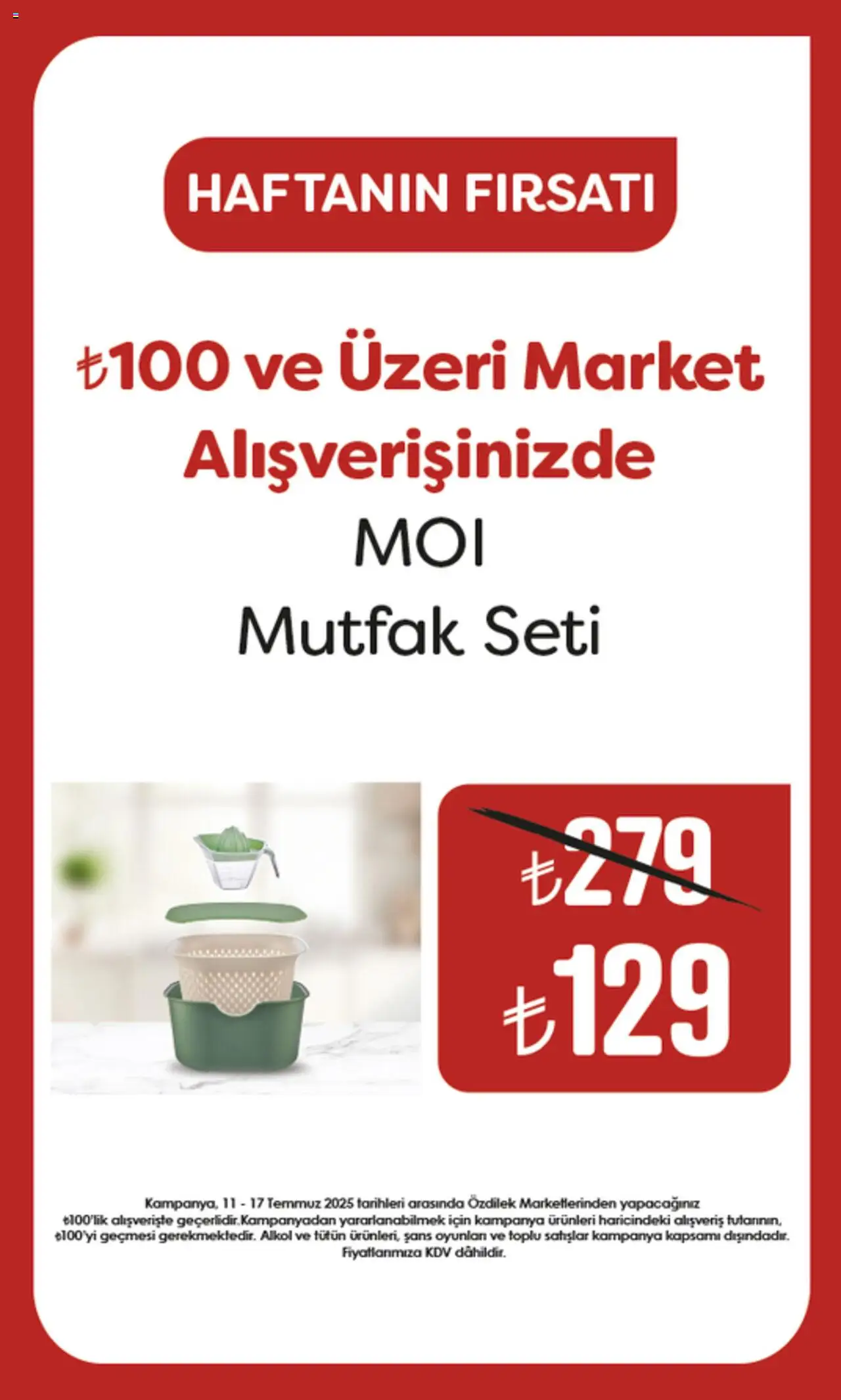 Özdilek İndirim - 11.07.2025 tarihinden itibaren geçerlidir | Sayfa: 1