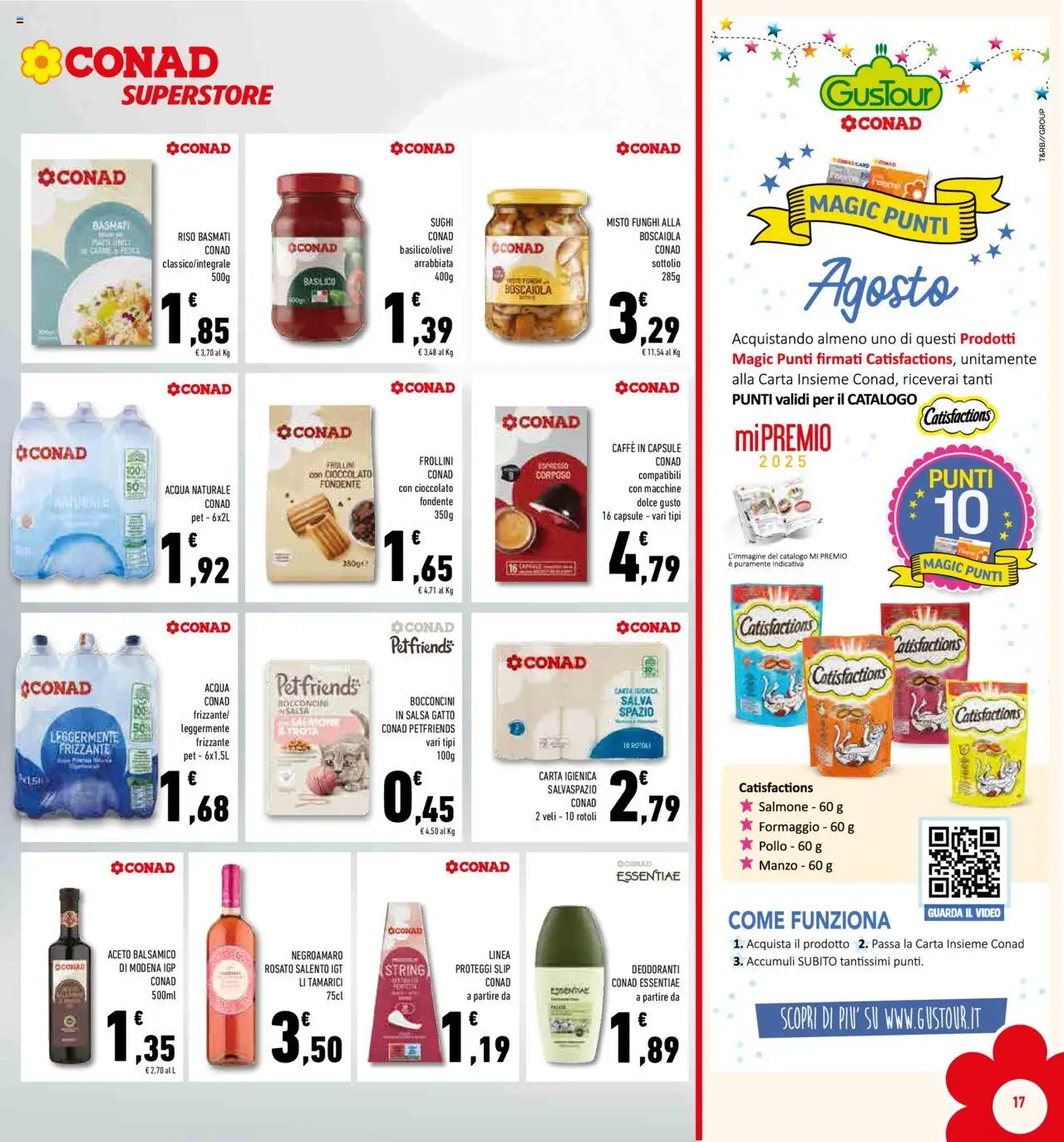 Volantino Conad del 13.08.2025 | Pagina: 17 | Prodotti: Caffè, Manzo, Aceto, Frollini