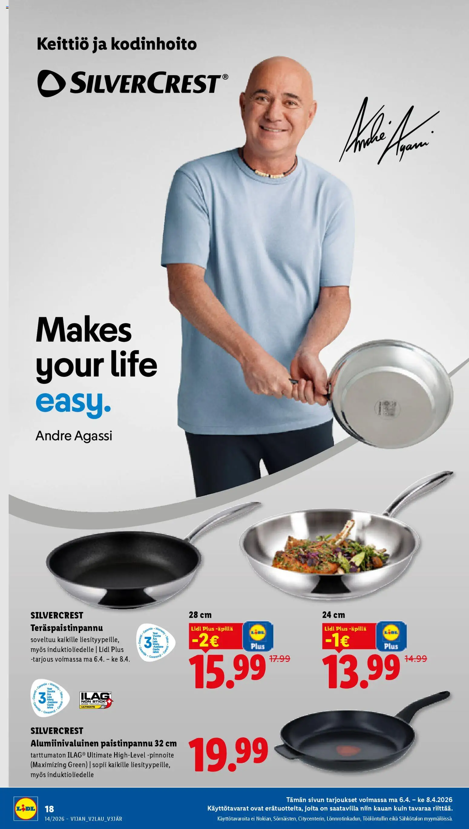 Lidl tarjoukset - Helsinki – voimassa 01.04.2026 alkaen | Sivu: 22 | Tuotteet: Paistinpannu, Keittiö