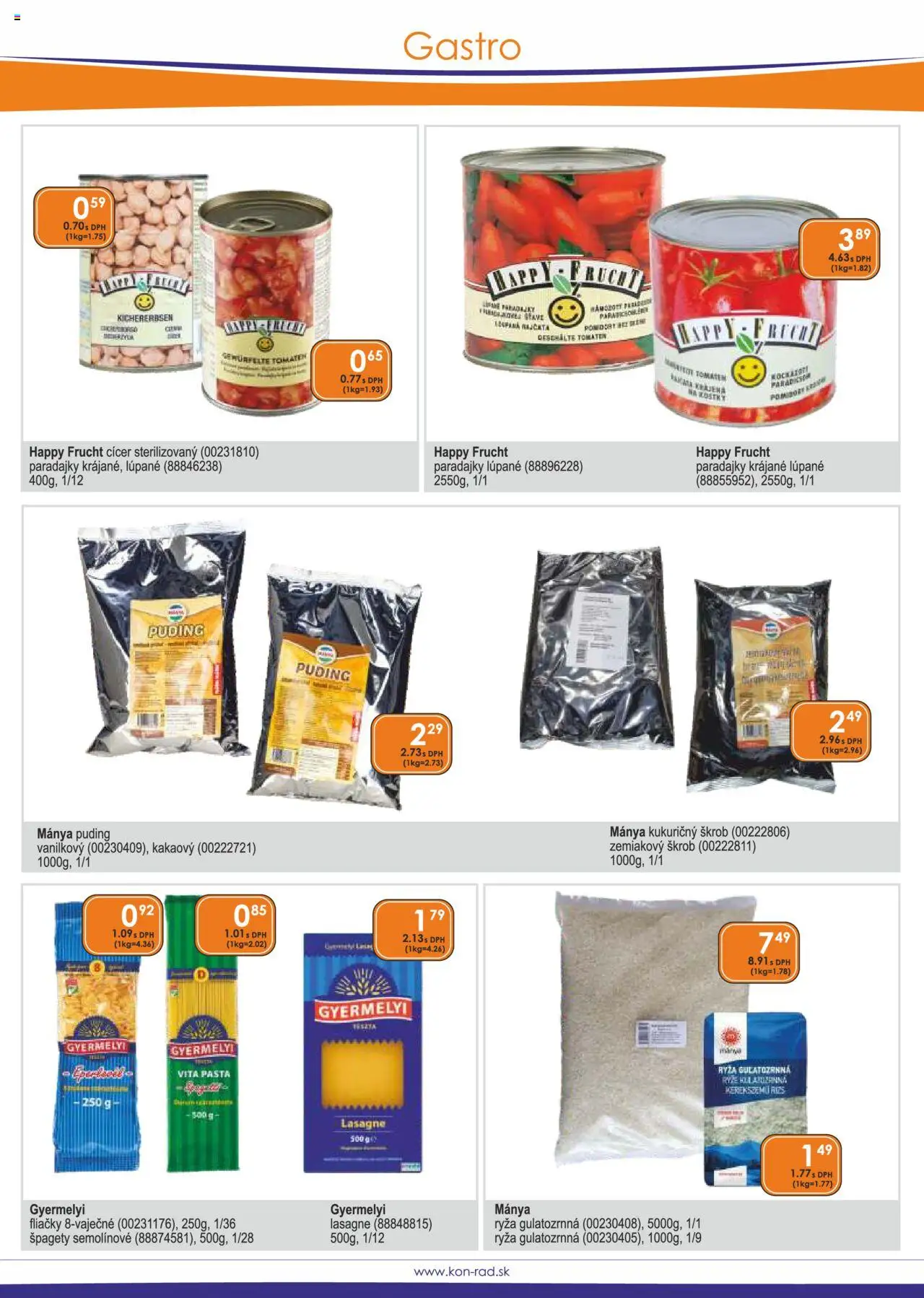 KON - RAD leták │ platný od 01.08.2025 | Strana: 41 | Produkty: Paradajky, Ryža, Puding, Lasagne