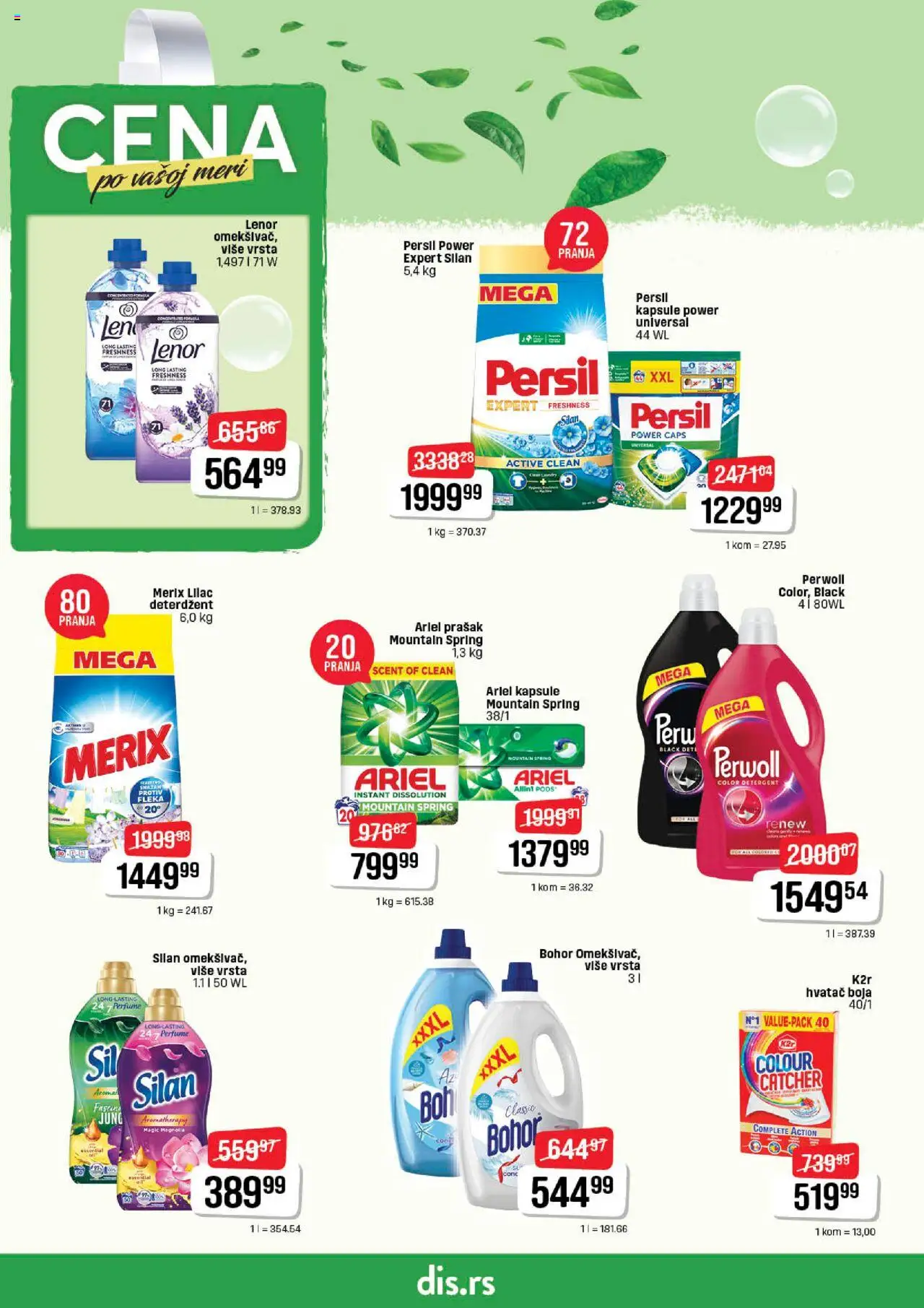 DIS katalog - važi od 25.09.2025 | Strana: 14 | Proizvode: Deterdžent, Lenor, Perwoll, Silan