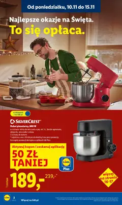 Pogląd oferty "SILVERCREST® Robot planetarny, 600 W, w zestawie: miska do mieszania o poj. ok. 5 L, hak do ugniatania, ubijaczka, mieszadło i osłona, 2 zestawy do wyboru" - ważna od 10.11.2025 | Strona: 2 | Produkty: Robot