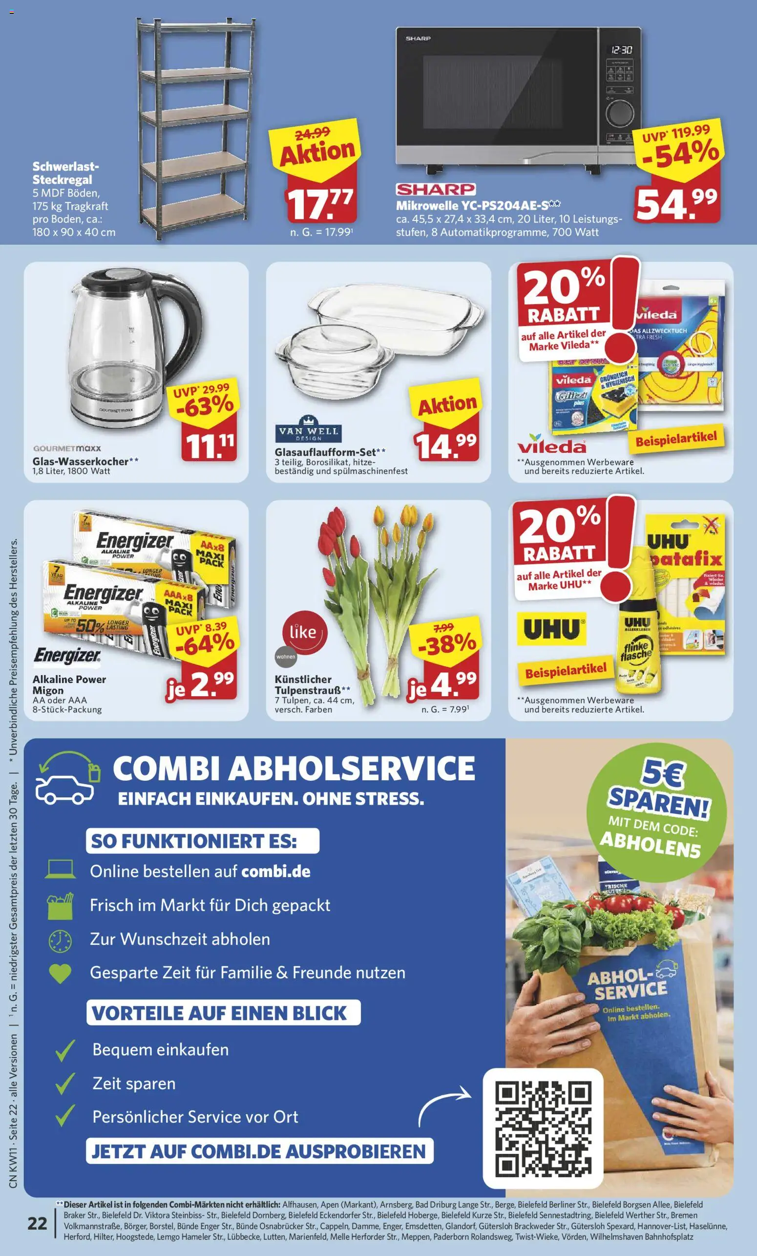 Combi Prospekt 	 – gültig ab 09.03.2026 | Seite: 25 | Produkte: Berliner, Mikrowelle, Bad