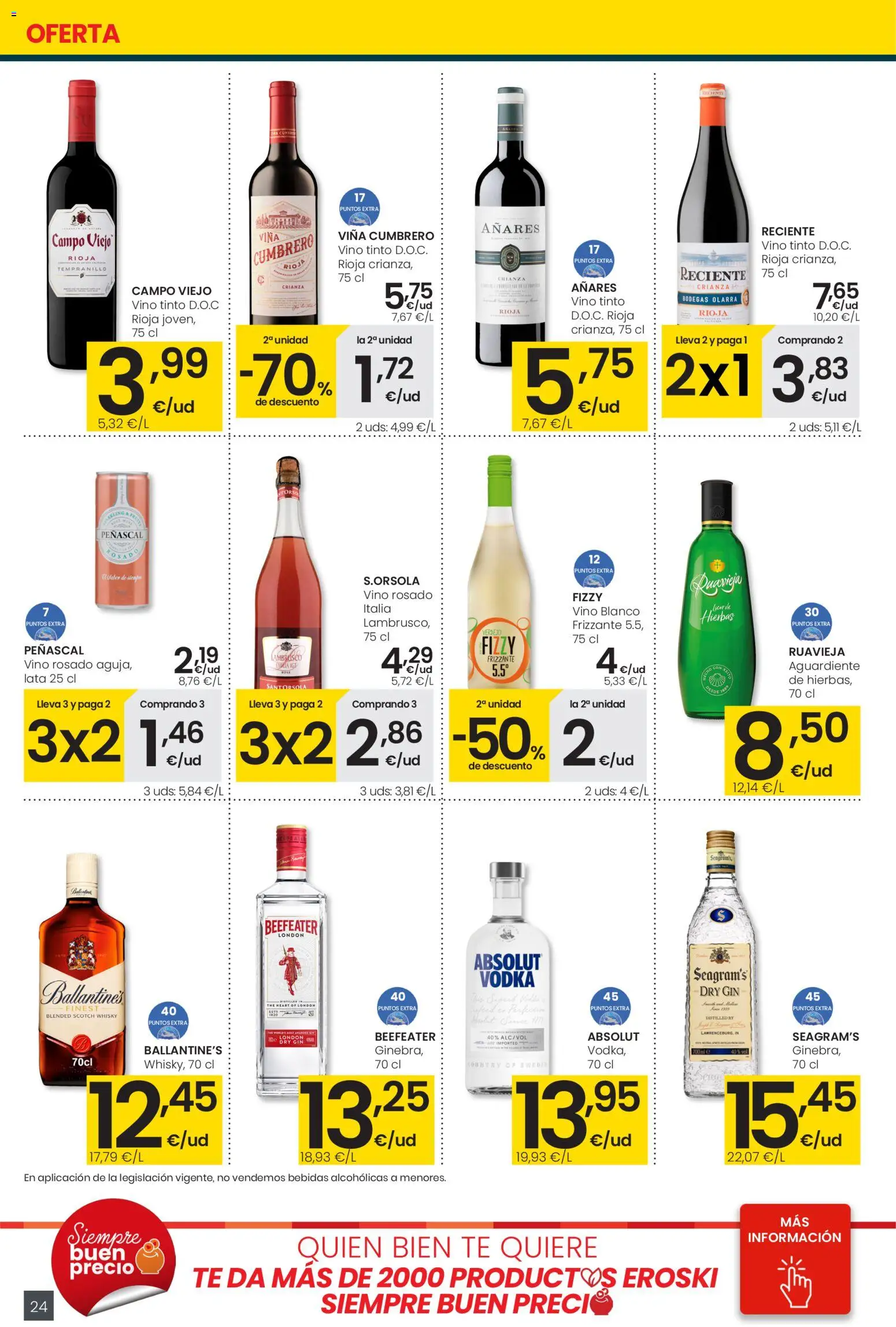 Eroski - Center │ válido desde el 05.01.2026 | Página: 24 | Productos: Licor, Vino rosado, Té, Vodka