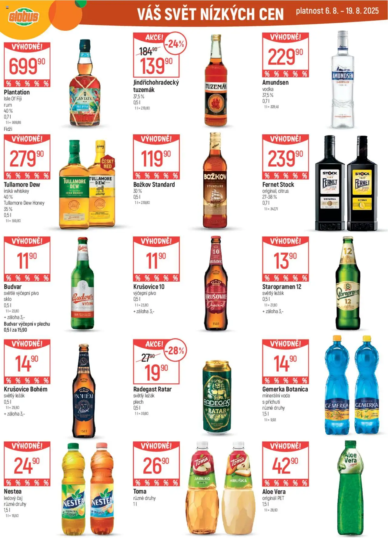 Globus leták od 03.09.2025 | Strana: 23 | Produkty: Voda, Gemerka, Vodka, Fernet