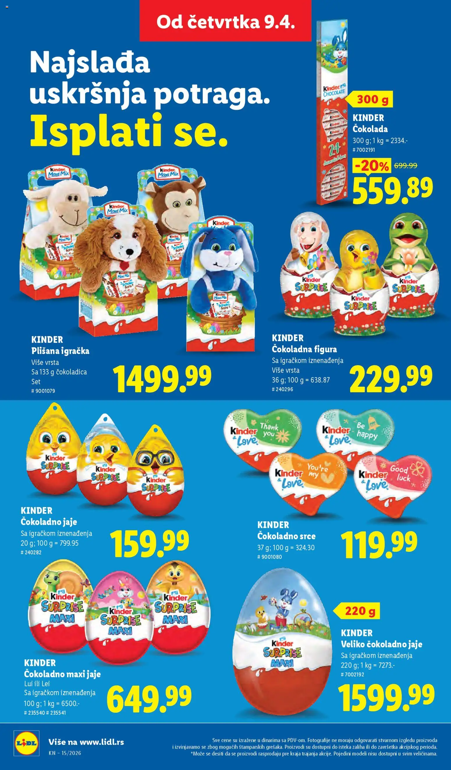 Lidl katalog - važi od 09.04.2026 | Strana: 70 | Proizvode: Čokolada