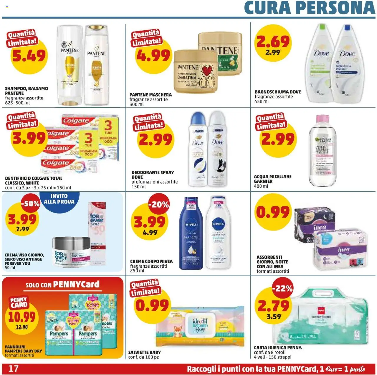 Volantino PENNY del 10.09.2025 | Pagina: 17 | Prodotti: Maschera, Dentifricio, Crema viso, Pampers