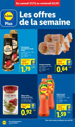 LIDL - Prévisualisation de Saint Agaûne spécialité de viande séchée, Le produit de 200 g : 4,48 € (1 kg = 22,40 €), Les 2 produits: 6,27 € (1 kg = 15,68 €) valide à partir de 27.12.2025 | Page: 10