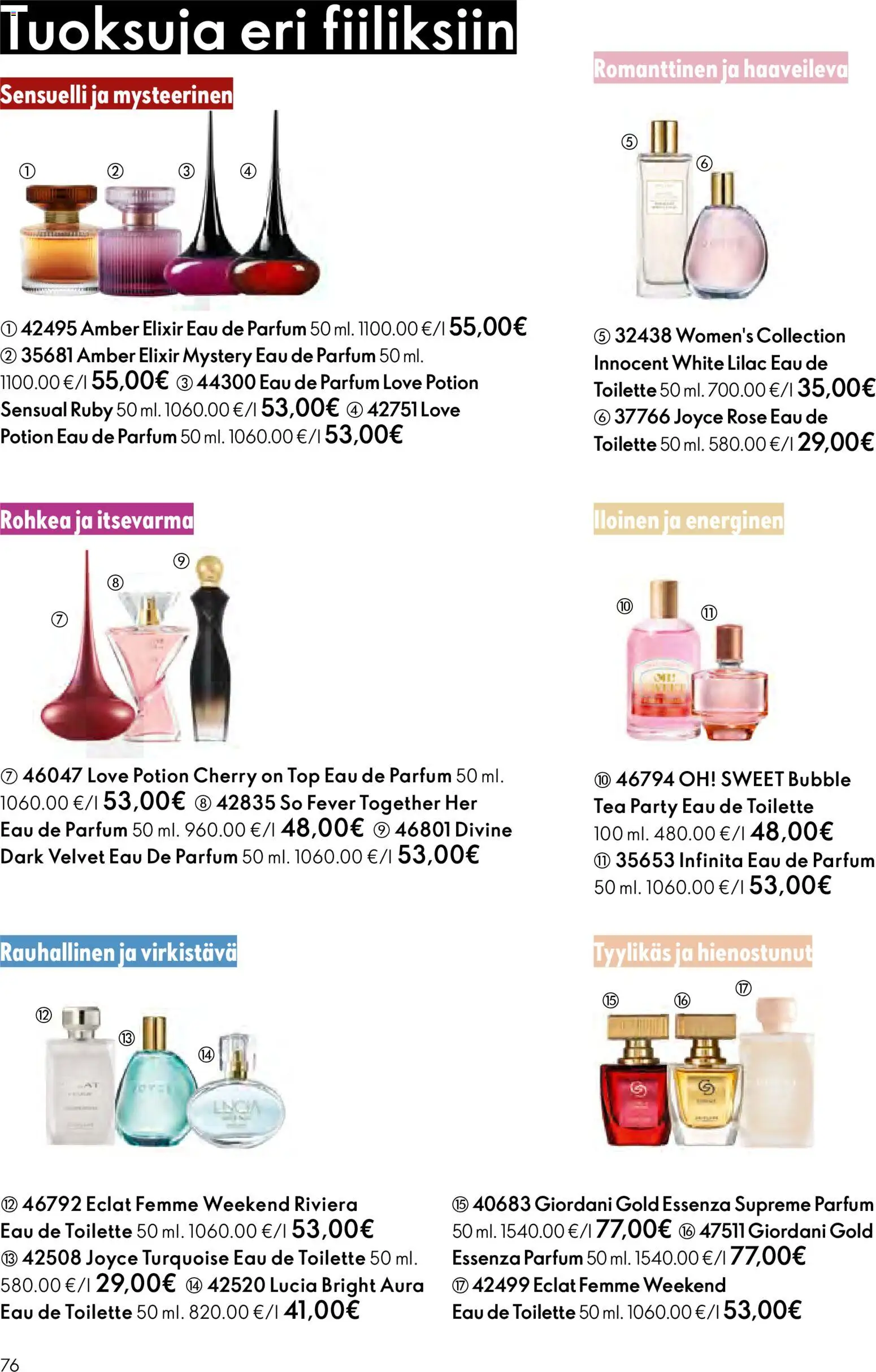 Oriflame - Esite 01 – voimassa 31.12.2025 alkaen | Sivu: 76 | Tuotteet: Eau de toilette