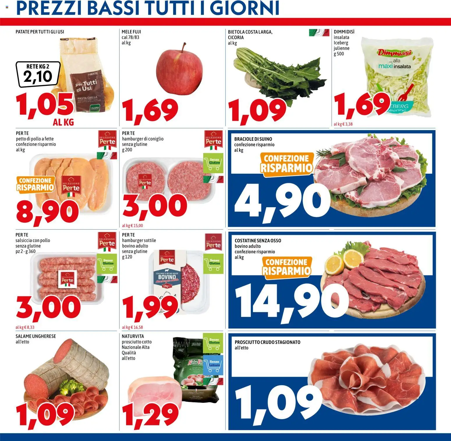 Volantino Mega del 15.01.2026 | Pagina: 3 | Prodotti: Bovino, Pollo, Mele, Pasta