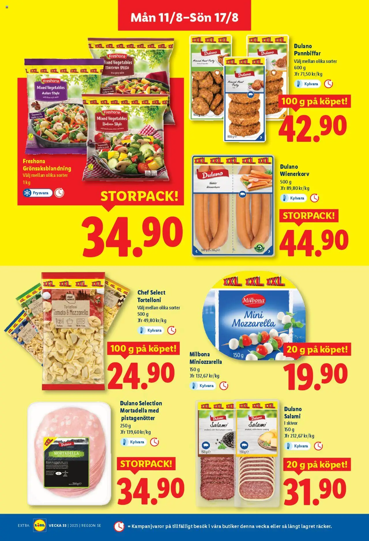 Lidl reklamblad aktuell från 11.08.2025 | Sida: 12 | Produkter: Salsa, Salami, Wienerkorv