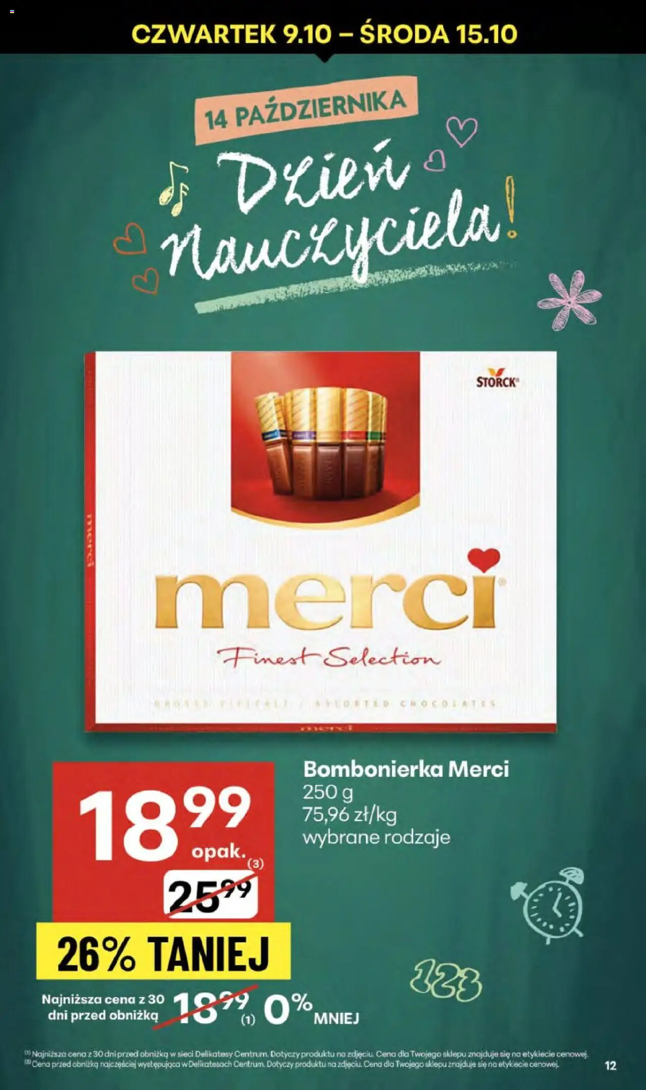 Delikatesy Centrum Gazetka od 09.10.2025 | Strona: 12 | Produkty: Bombonierka, Merci, Delikatesy