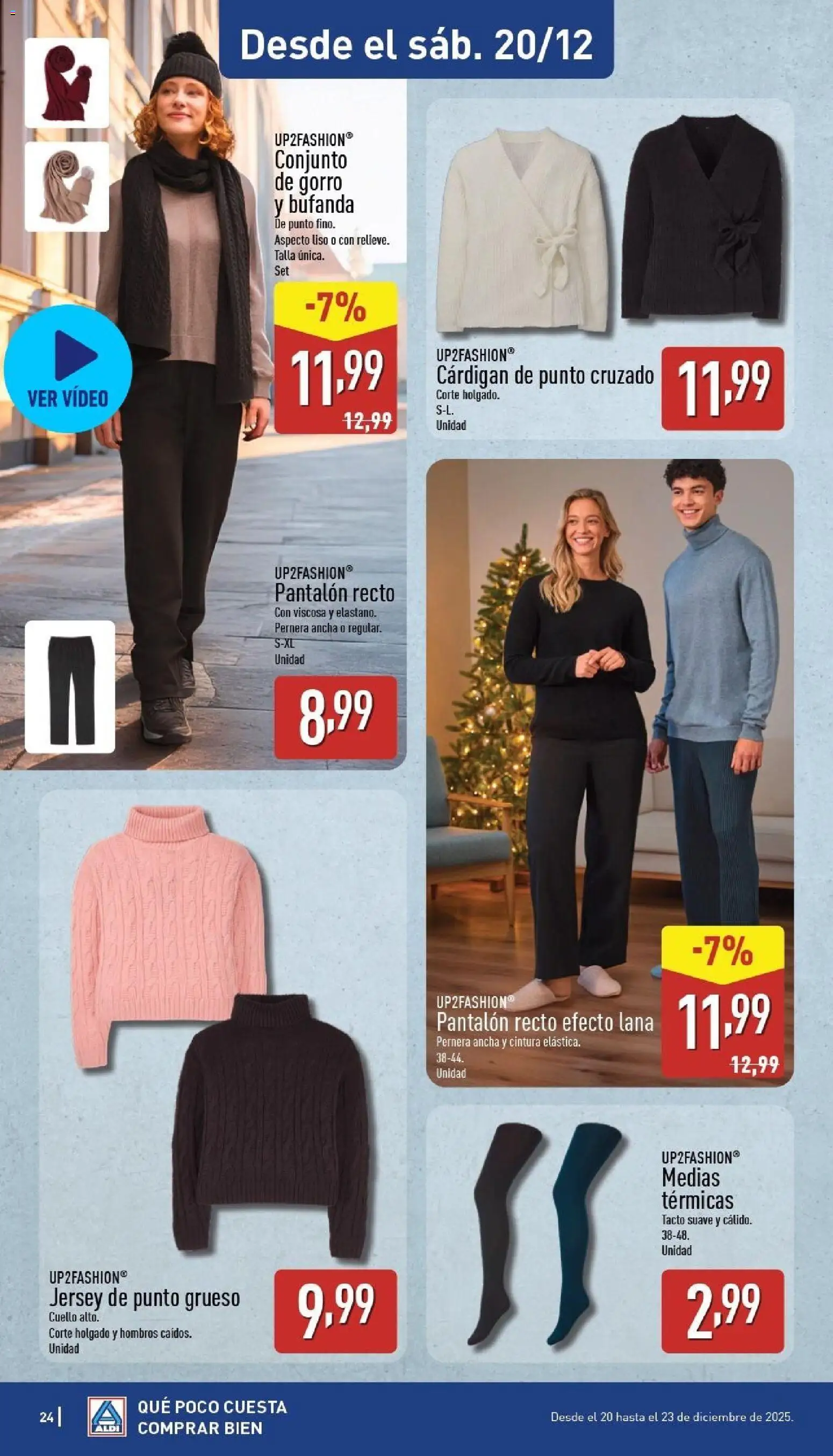 Aldi folleto Península │ válido desde el 15.12.2025 | Página: 24 | Productos: Medias, Bufanda, Video