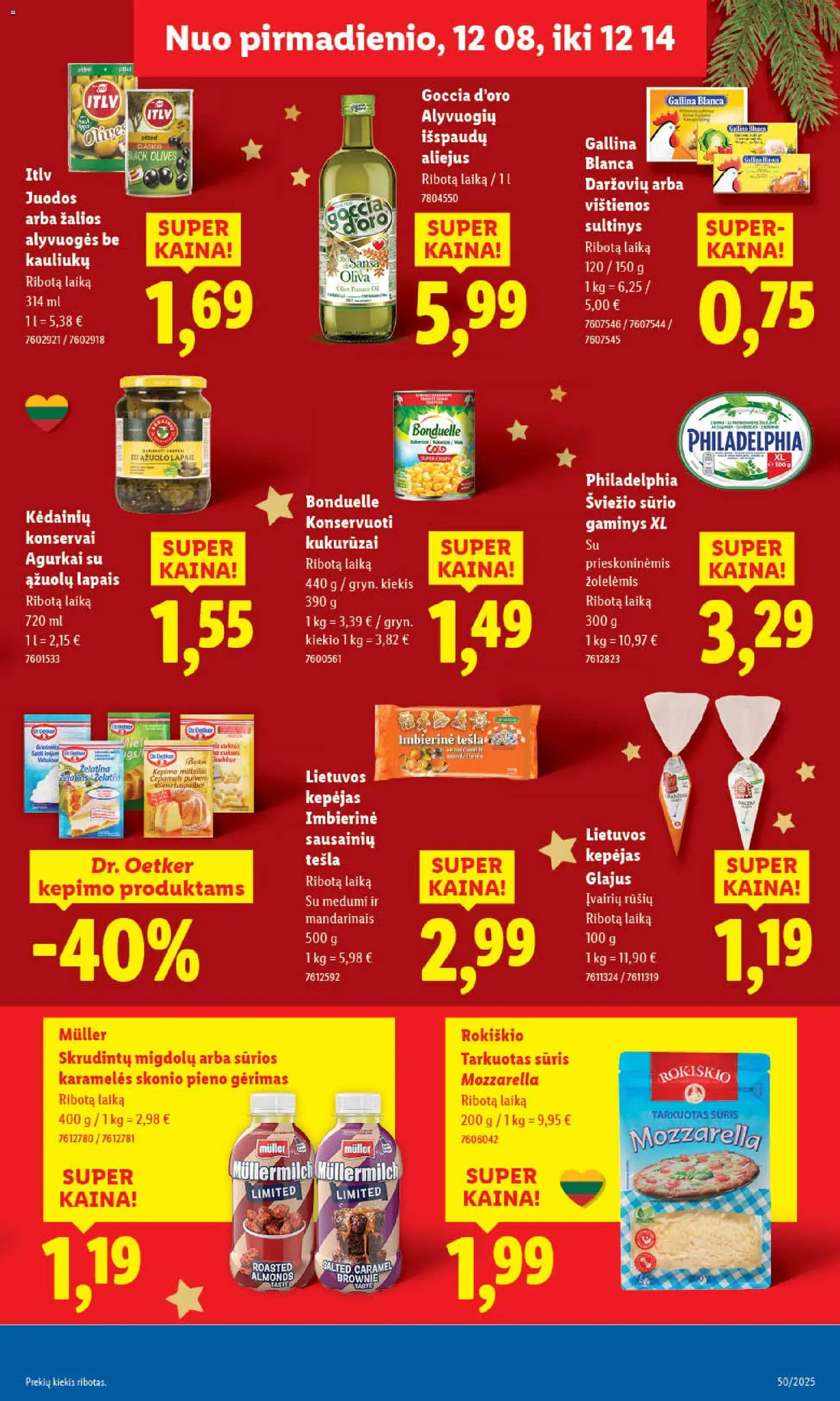 LIDL akcijos nuo 08.12.2025 | Puslapis: 29 | Prekių: Agurkai, Kukurūzai, Vištienos, Aliejus