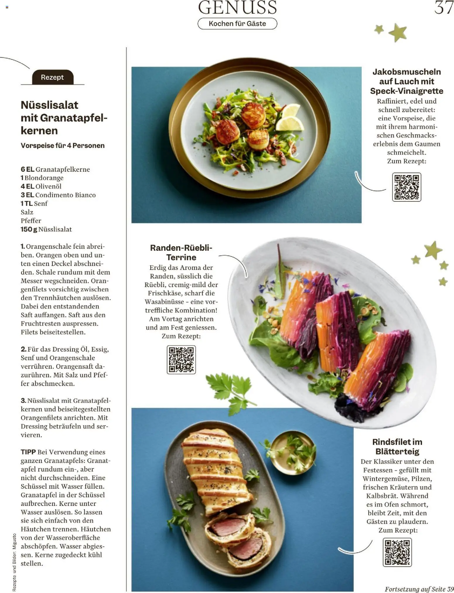 Migros Magazin – gültig ab 16.12.2025 | Seite: 37 | Produkte: Granatapfel, Äpfel, Pfeffer, Salz