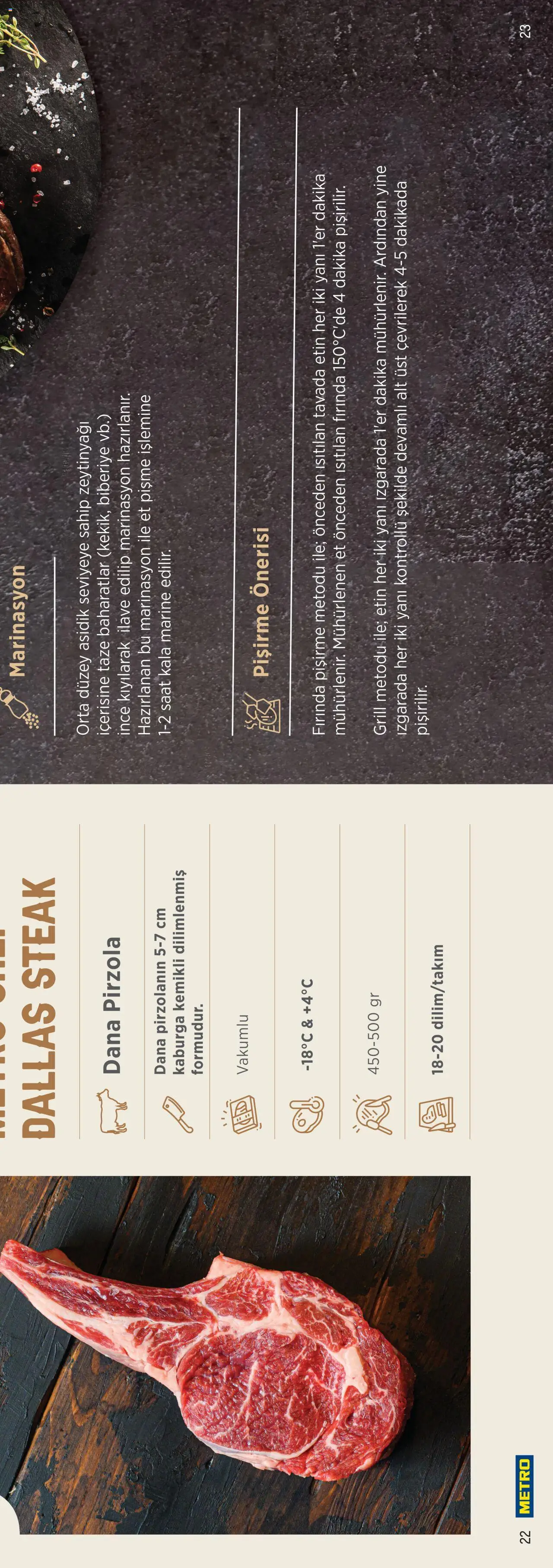 Metro Chef Steak Serisi - 03.03.2025 tarihinden itibaren geçerlidir | Sayfa: 23 | Ürünler: Pirzola, Saat