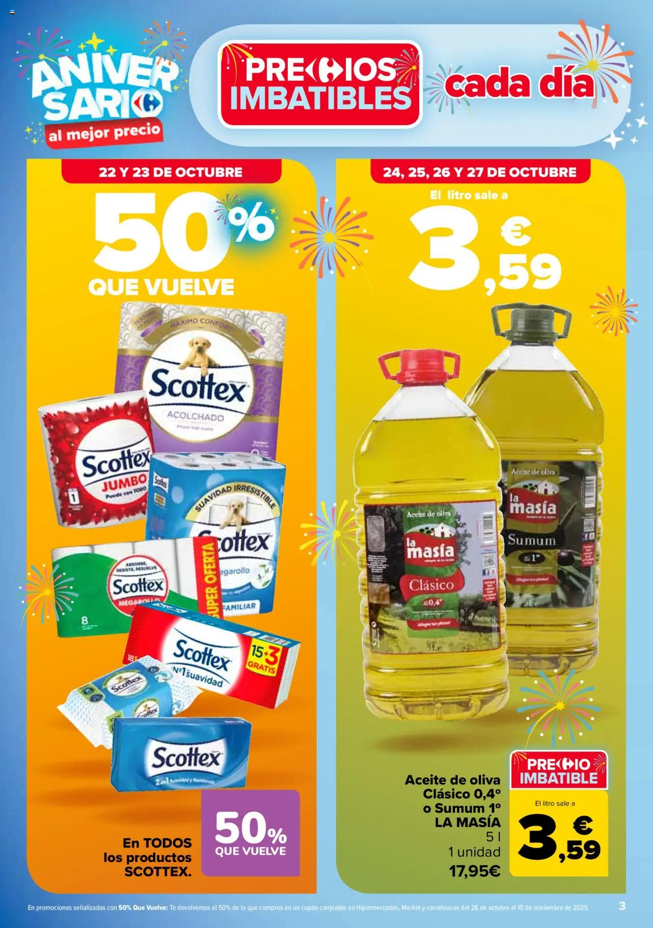 Carrefour folleto │ válido desde el 14.10.2025 | Página: 3 | Productos: Aceite, Té, Aceite de oliva