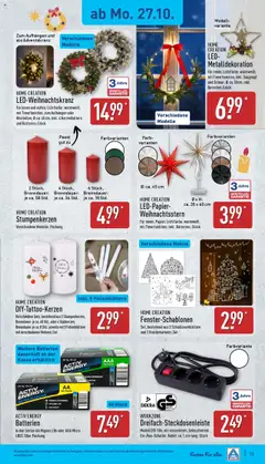 Aldi Prospekt 	 ab 27.10.2025 gültig | Seite: 15 | Produkte: Kabel, Batterien, Energy, Home creation