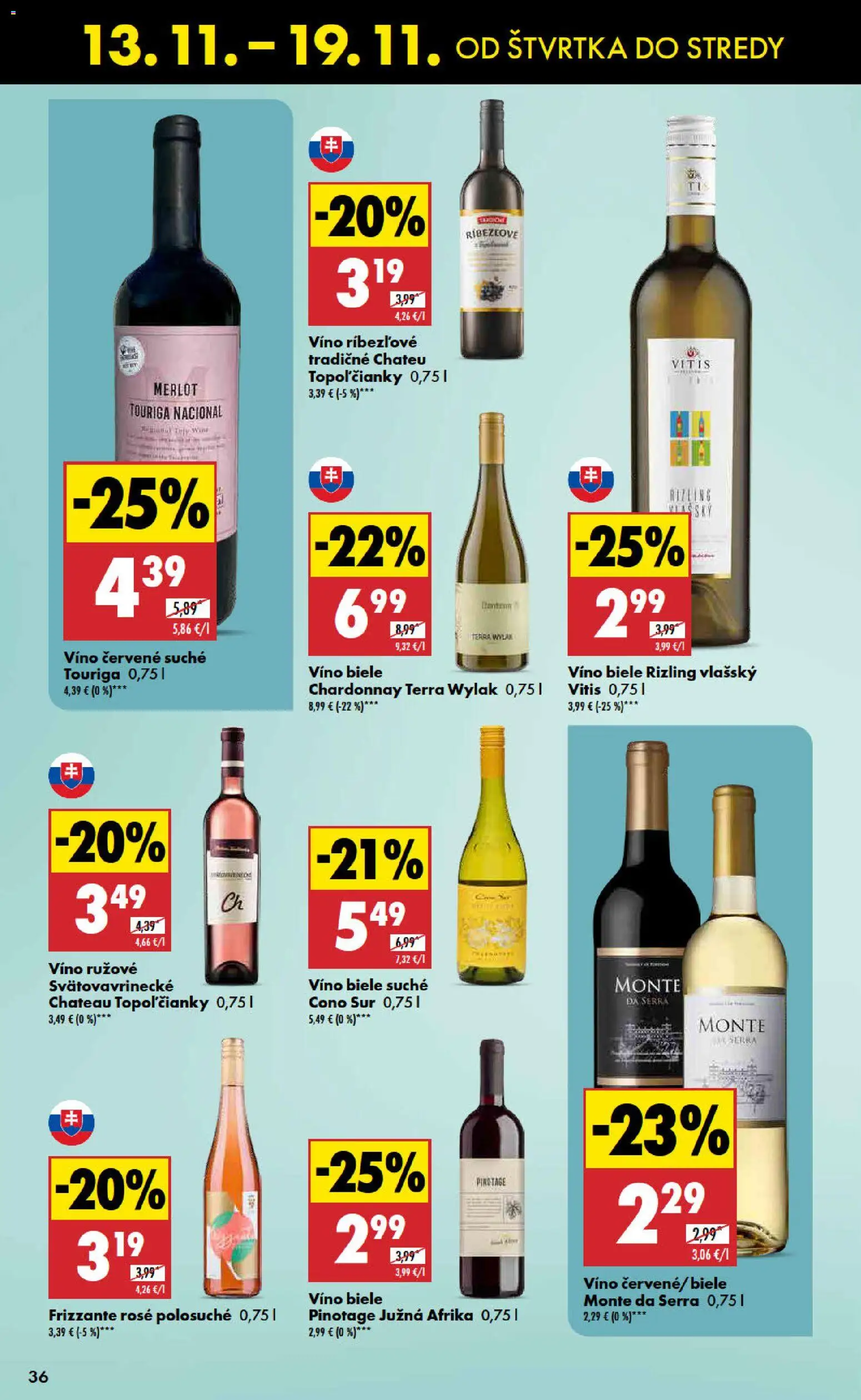 Nové Biedronka akcie – leták je platný od 13.11.2025 | Strana: 36 | Produkty: Víno