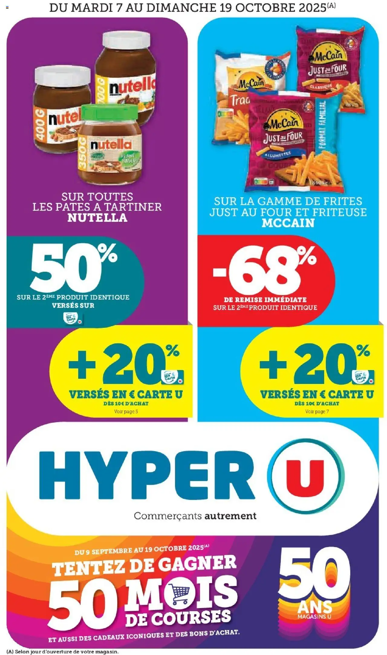 {H1} | Page: 1 | Produits: Friteuse, Frites, Nutella, Pâtes