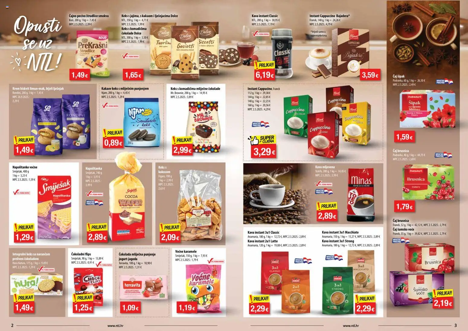 NTL katalog | vrijedi od 31.12.2025 | Stranica: 2 | Proizvodi: Kava instant, Kava, Čaj, Voće
