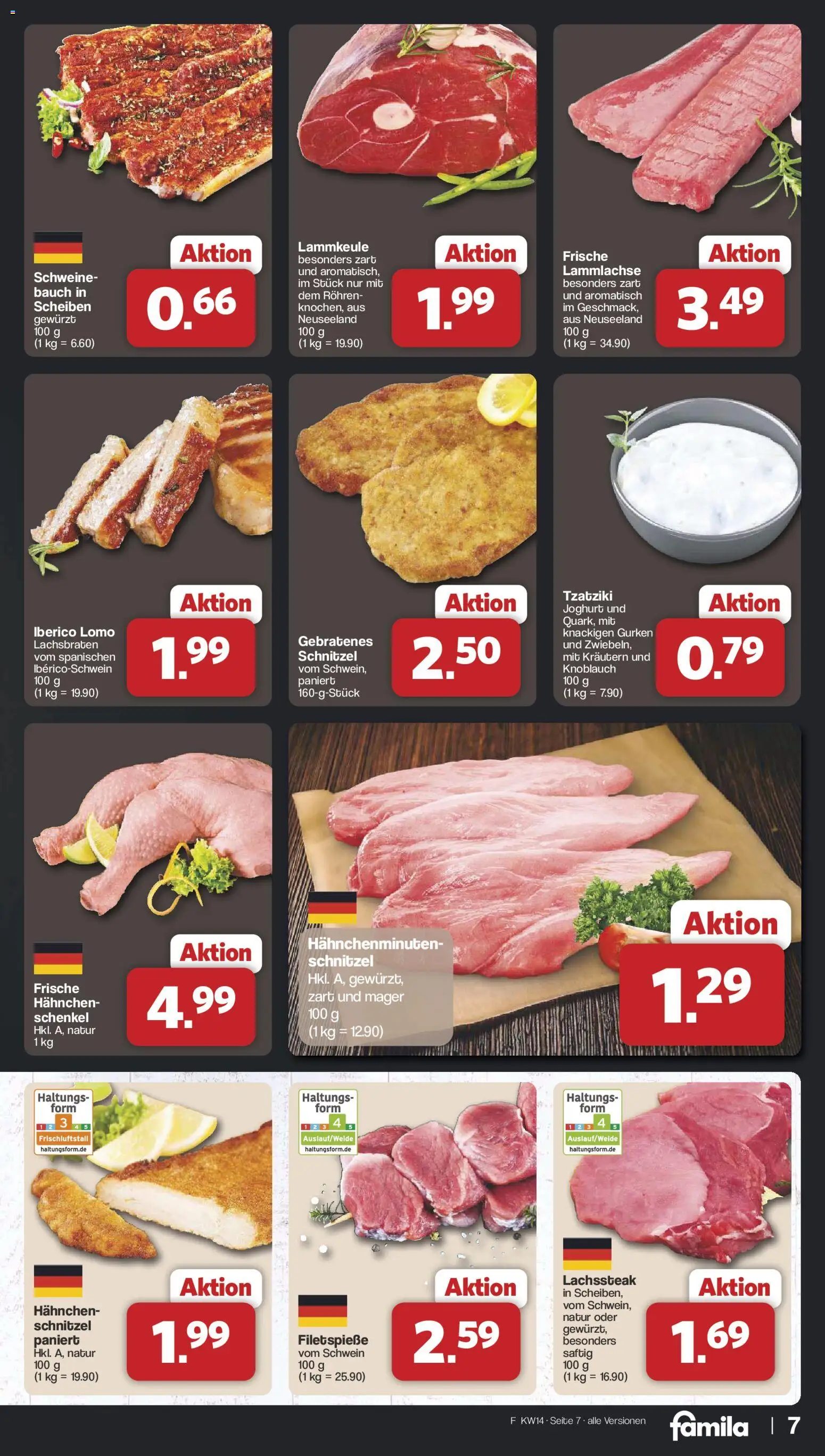 Famila Nordwest Prospekt 	 – gültig ab 30.03.2026 | Seite: 7 | Produkte: Hahnchen, Joghurt, Schnitzel, Gurken