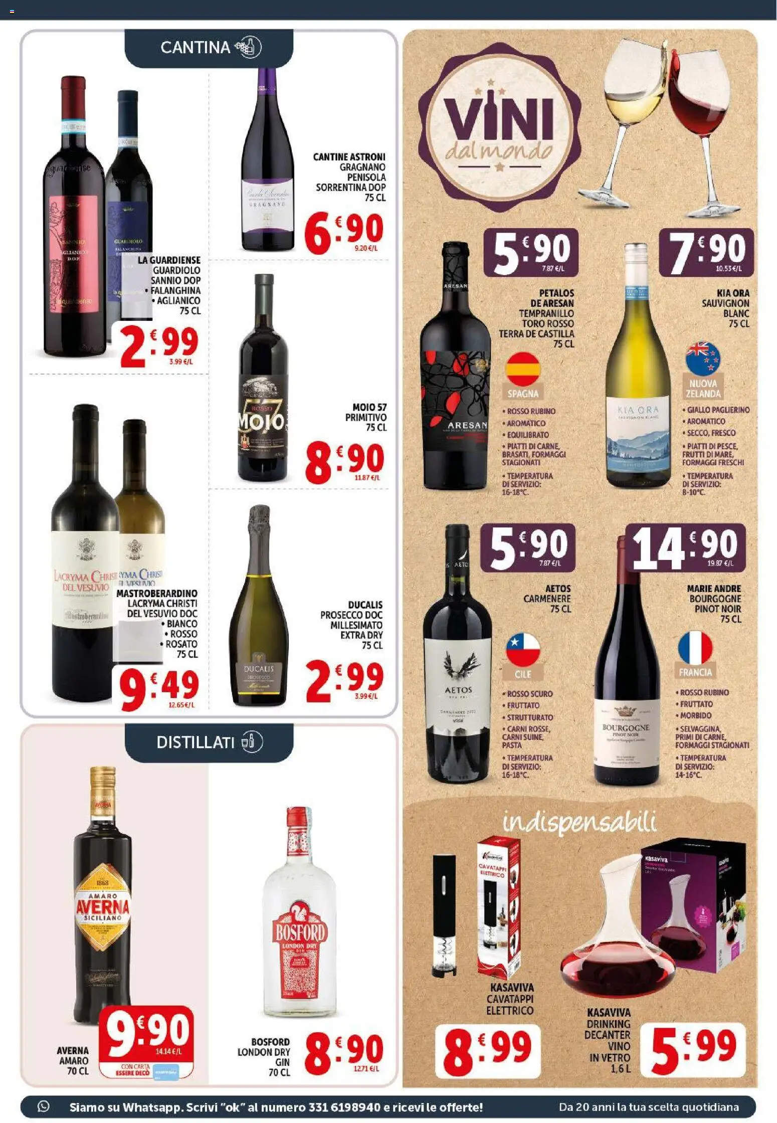 Volantino Decò del 13.04.2026 | Pagina: 17 | Prodotti: Cavatappi, Prosecco, Vino, Terra