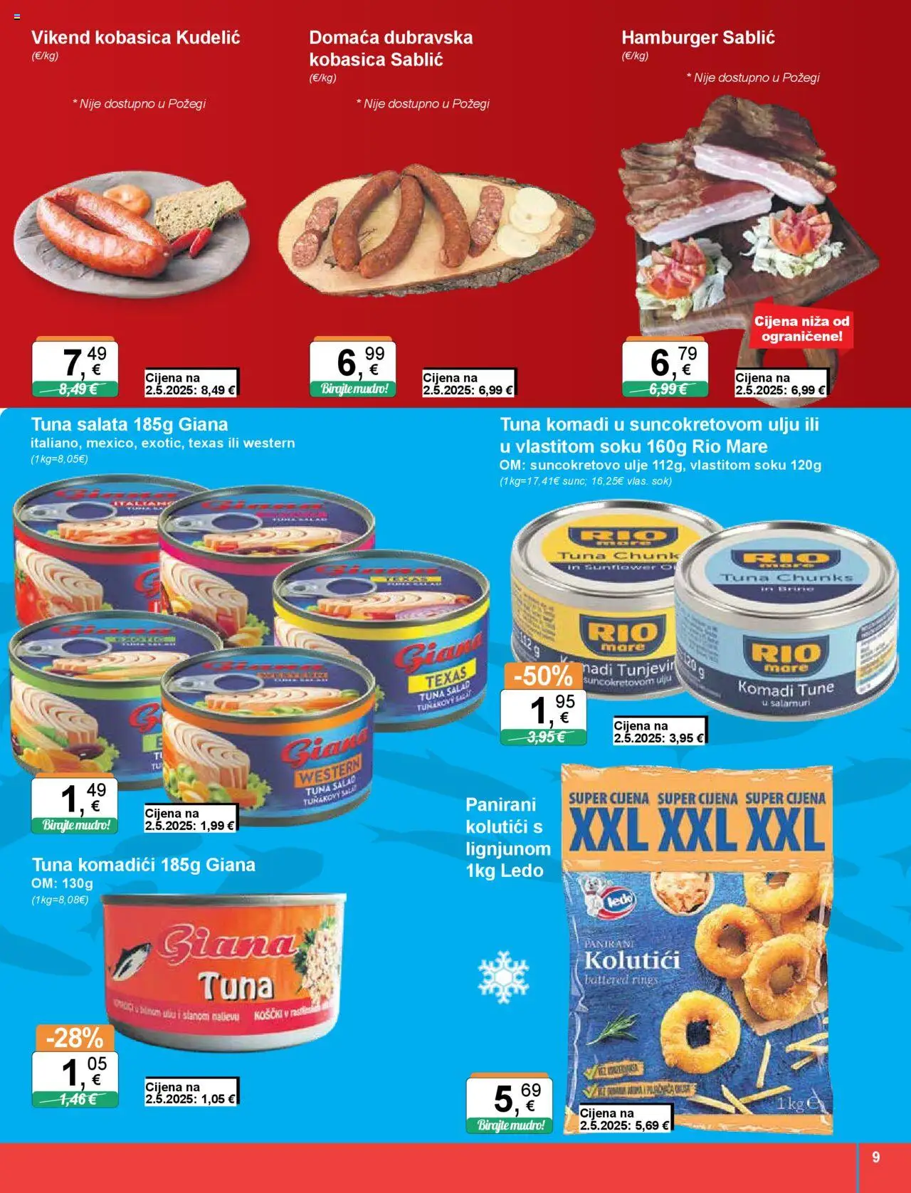 KTC katalog | vrijedi od 28.08.2025 | Stranica: 9 | Proizvodi: Ulje, Sok, Salata, Kobasica