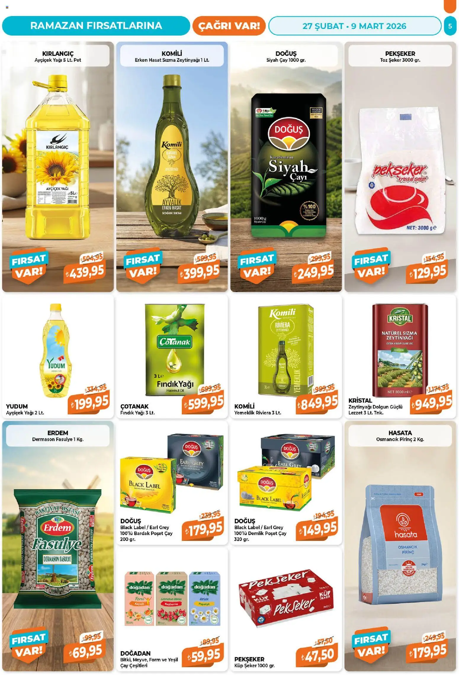 Çağrı Market Katalog - 27.02.2026 tarihinden itibaren geçerlidir | Sayfa: 5 | Ürünler: Şeker, Zselatin, Kuşburnu, Toz şeker