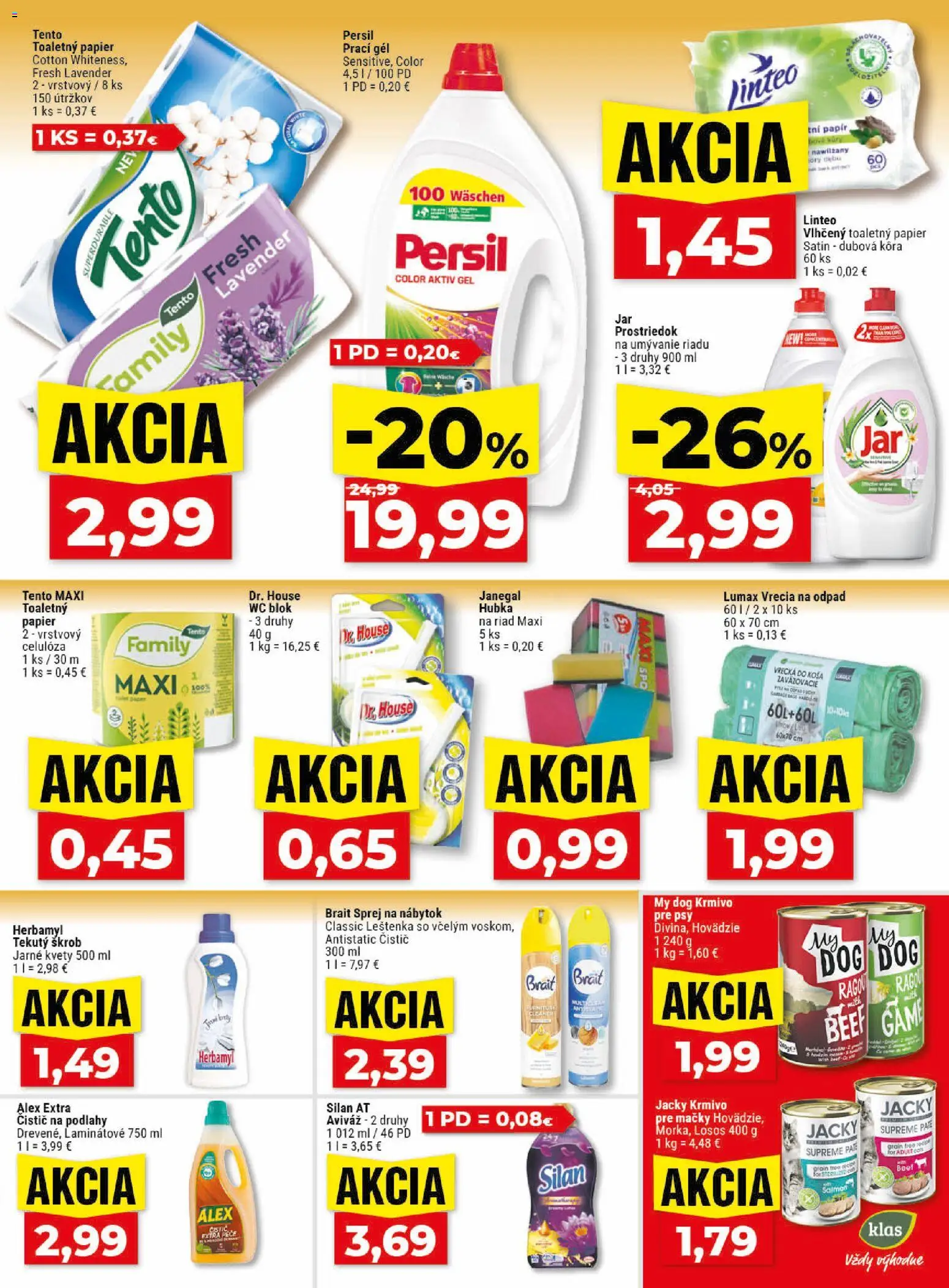 Nové Klas akcie – leták je platný od 27.04.2026 | Strana: 26 | Produkty: Nábytok, Aviváž, Wc blok, Kvety