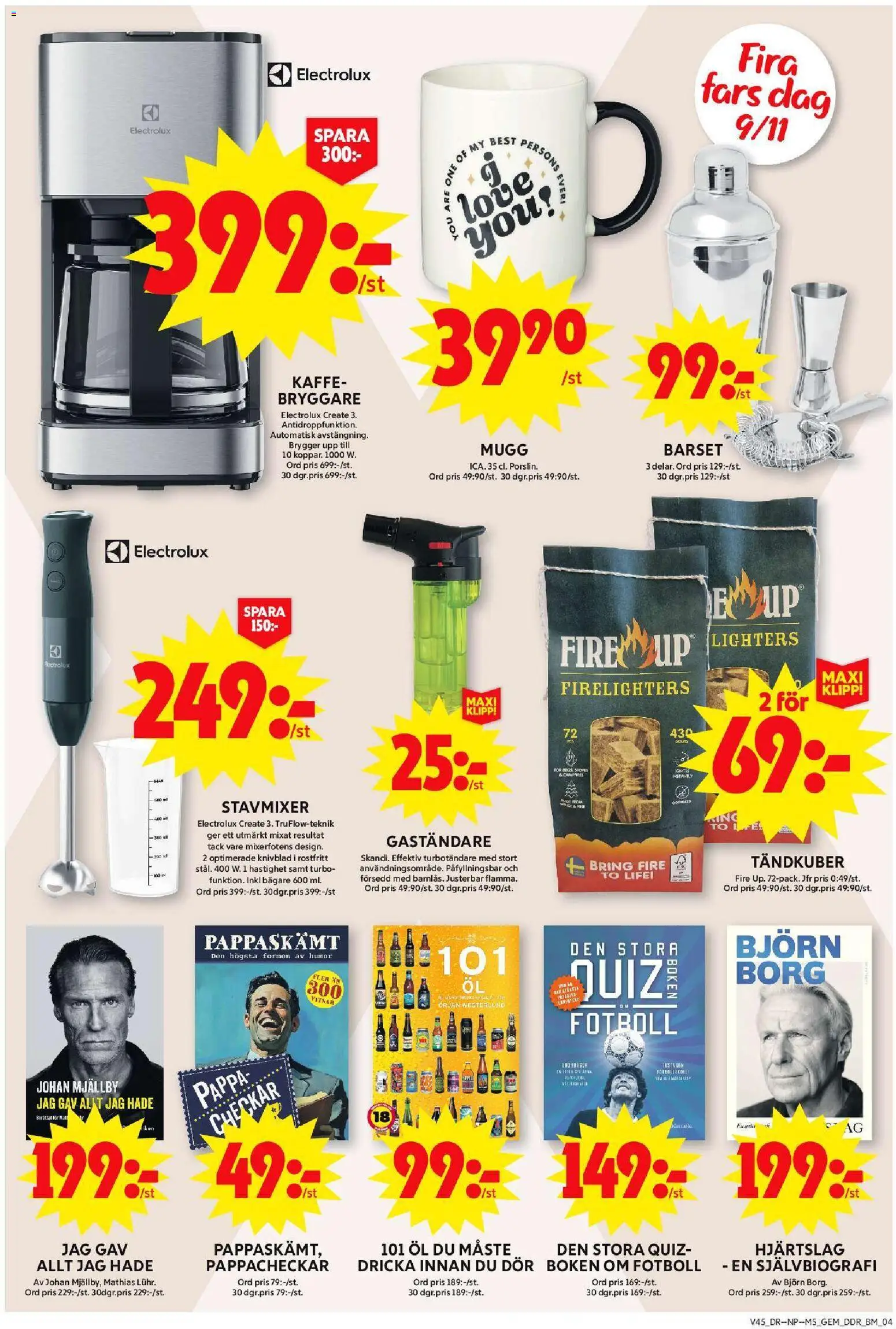 ICA Maxi reklamblad aktuell från 03.11.2025 | Sida: 13 | Produkter: Kaffe, Set, Öl, Blender