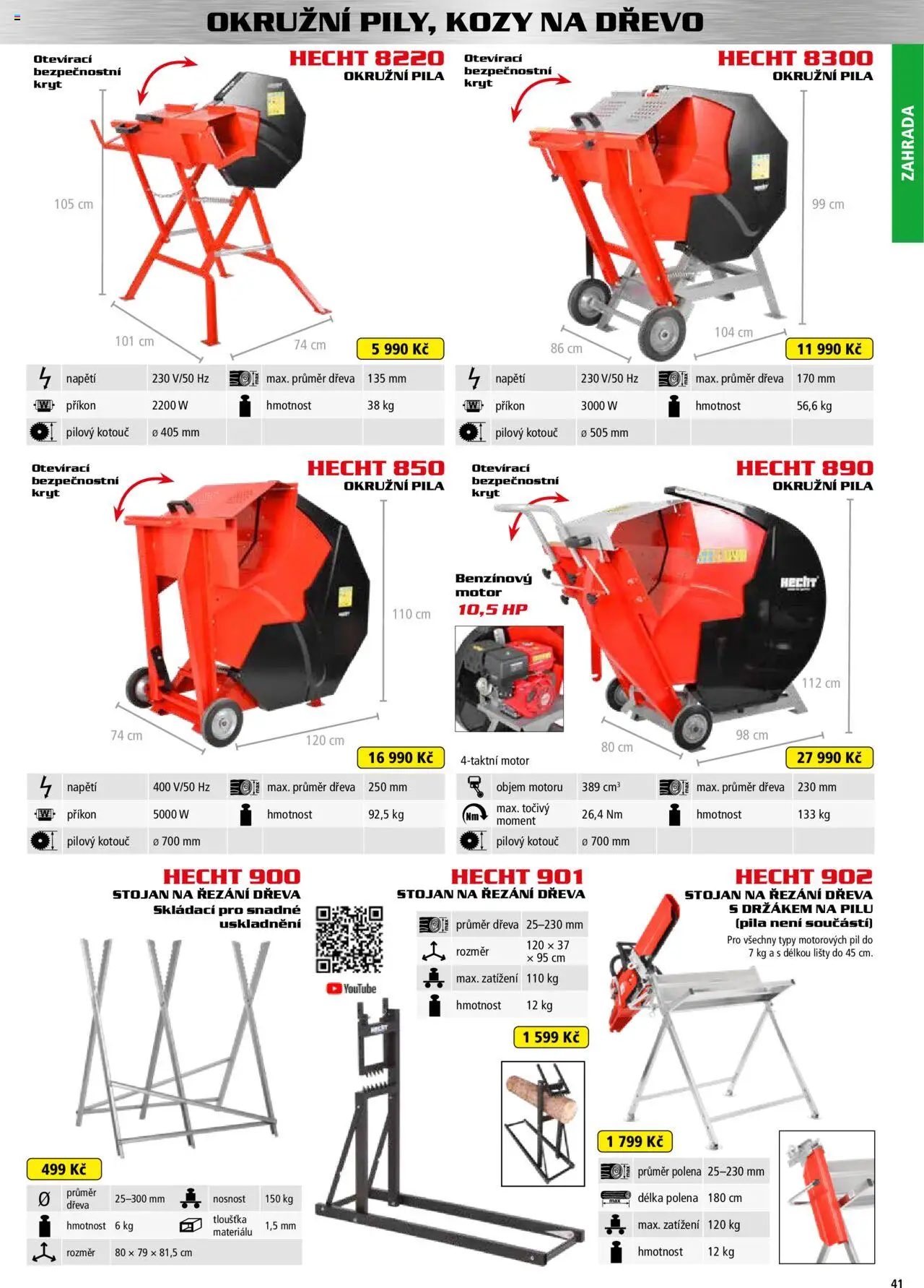 Hecht katalog - Jaro-léto 2025 od 22.04.2025 | Strana: 41 | Produkty: Okružní pila, Zahrada, Hecht, Pila