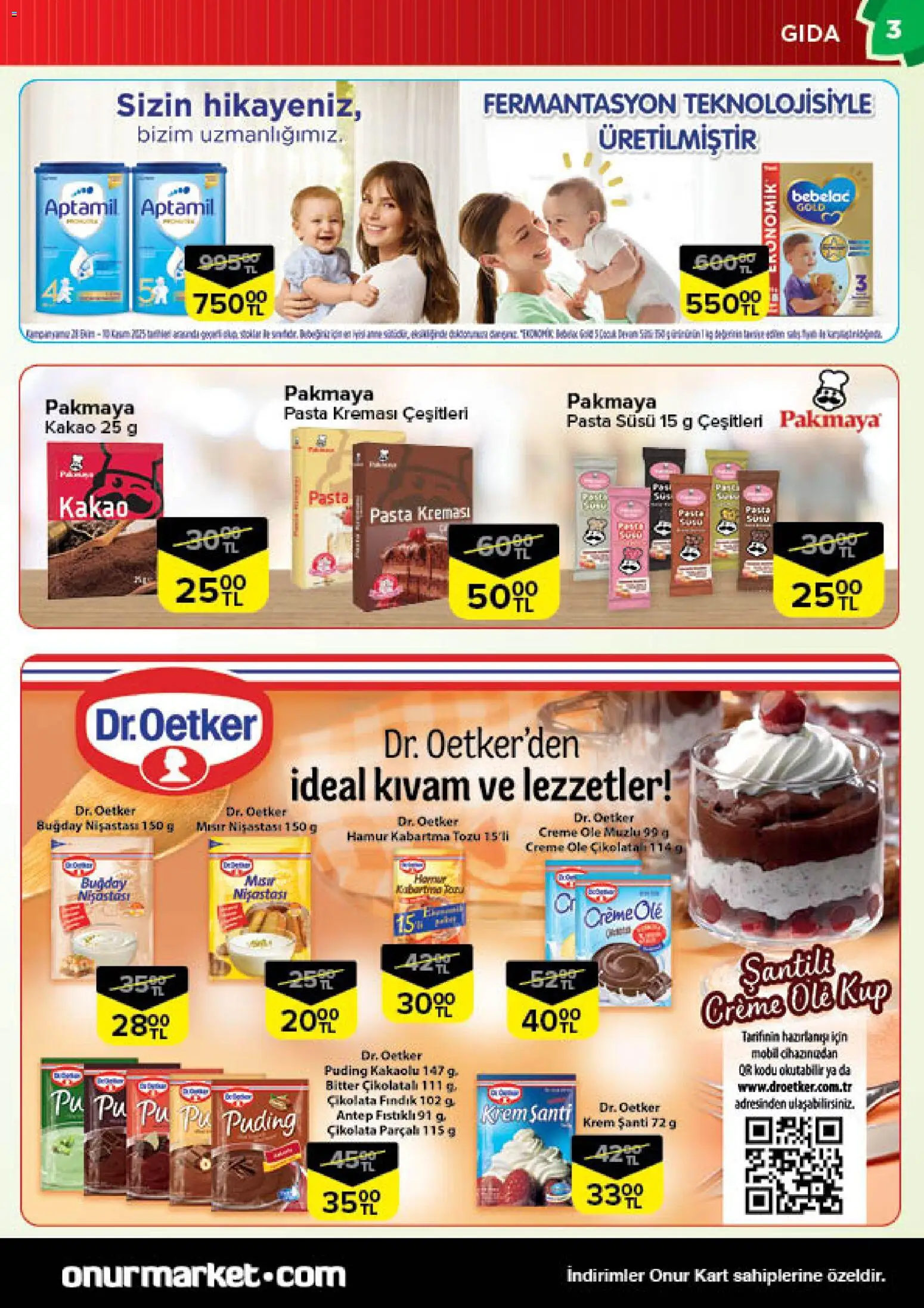 Onur Market Katalog - İstanbul - 28.10.2025 tarihinden itibaren geçerlidir | Sayfa: 3 | Ürünler: Krem, Çikolata, Fındık, Mısır