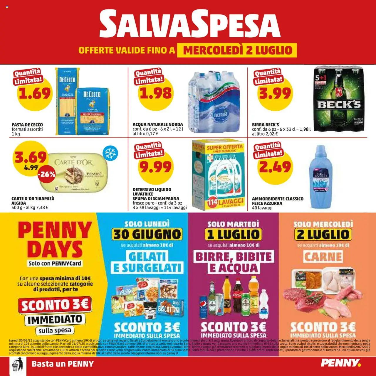 Volantino PENNY del 19.06.2025 | Pagina: 21 | Prodotti: Ammorbidente, Pasta, Lavatrice, Bibite