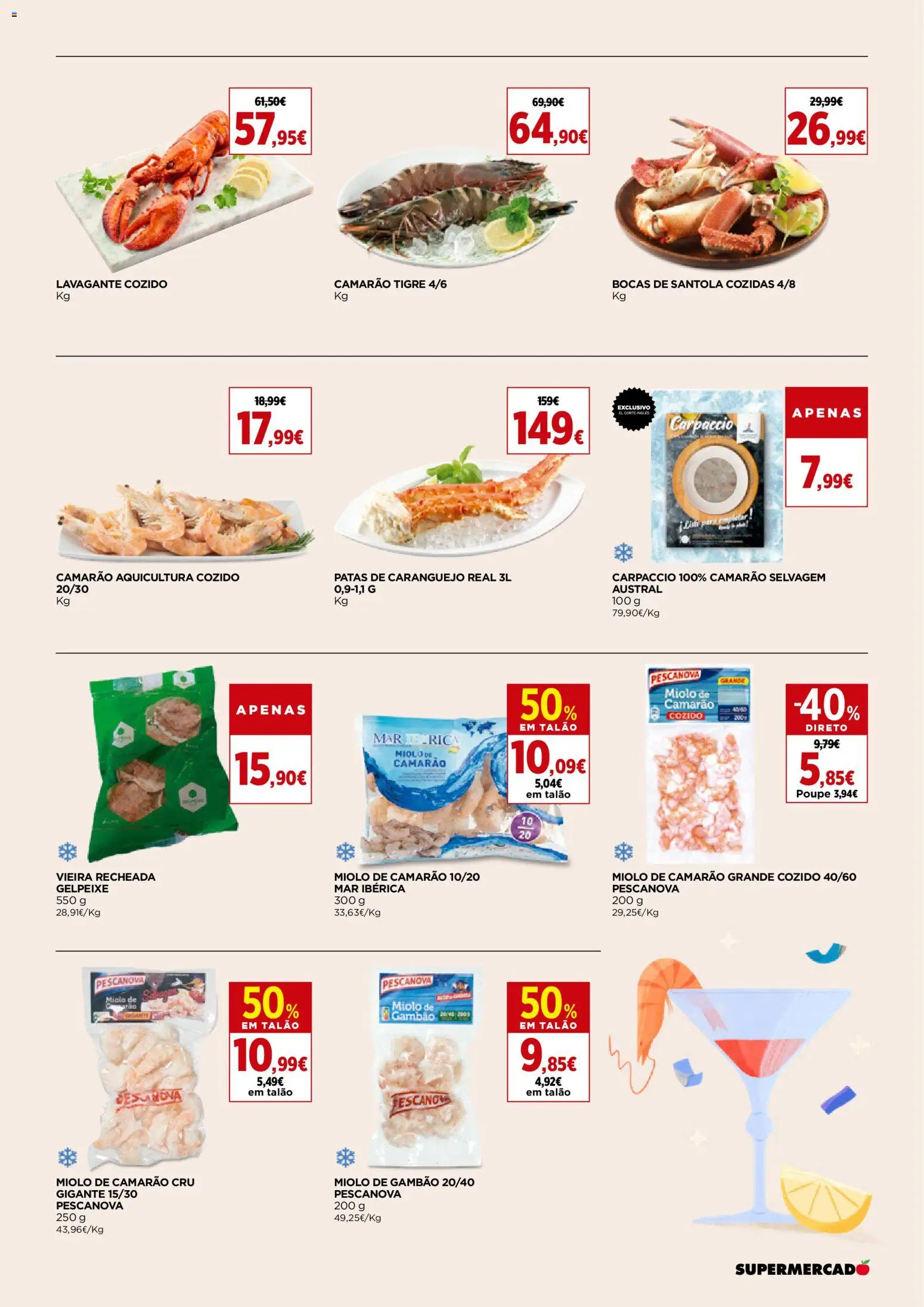 El Corte Ingles folheto │ válido de 25.12.2025 | Página: 3 | Produtos: Camarão, Caranguejo